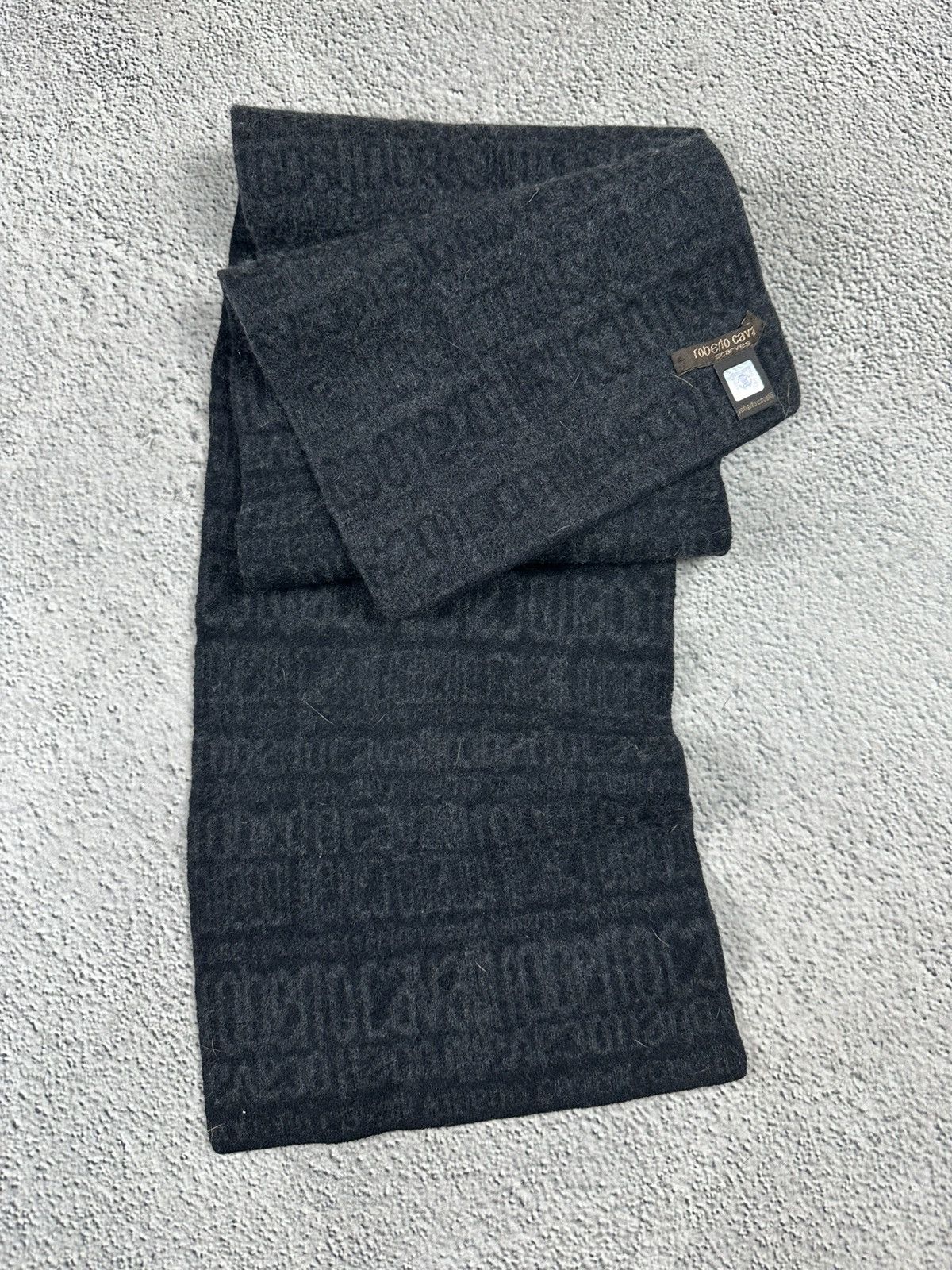 Roberto Cavalli Vintage Roberto Cavalli Monogram Wool Scarf Y2K Old Money Size ONE SIZE - 1 Thumbnail
