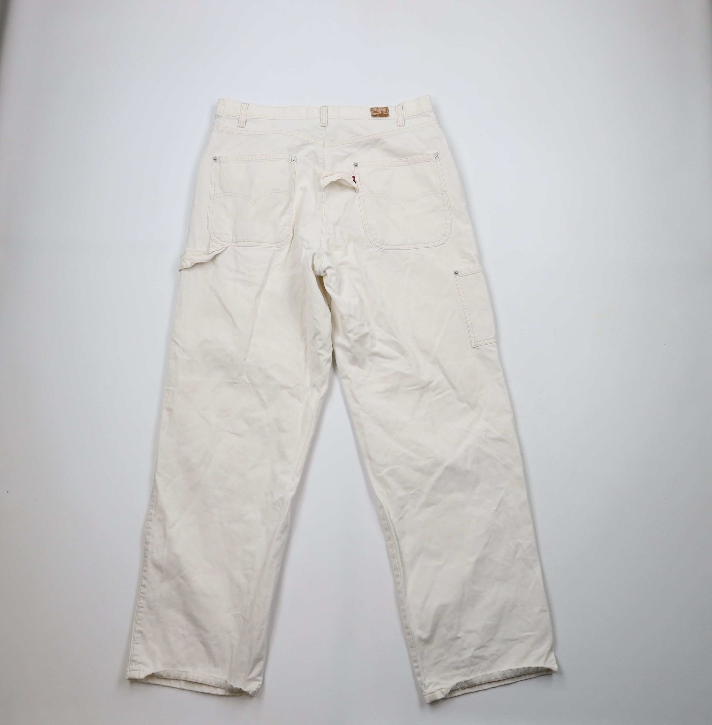 Levi's × Vintage Vintage Y2K 2000 Levis Wide Leg Carpenter Dungaree Pants Size US 36 / EU 52 - 12 Thumbnail