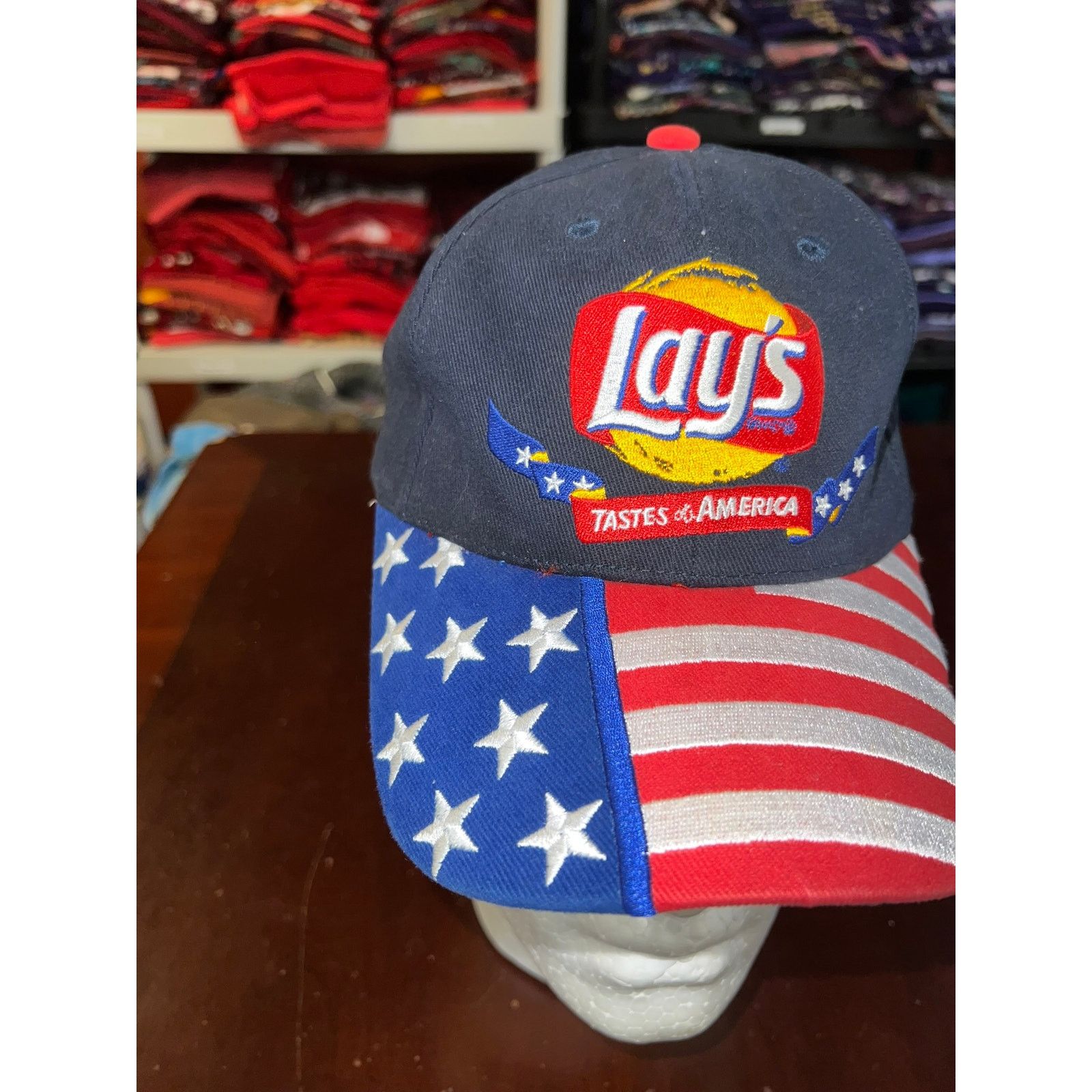 Vintage Vintage Lays Hat Tastes Of America Lay's Chips Graphic Cap Size ONE SIZE - 3 Thumbnail