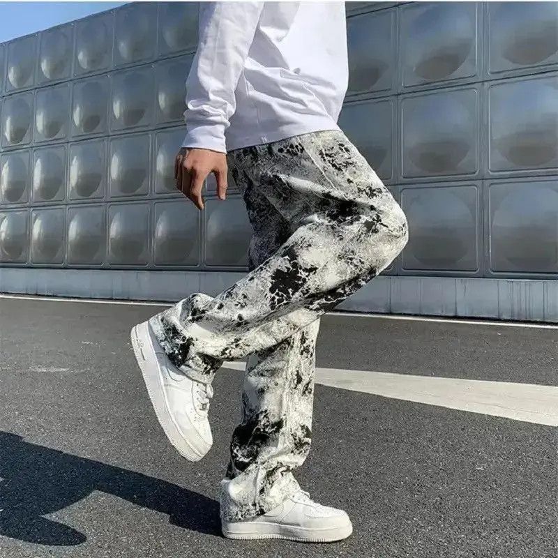 Japanese Brand Baggy Graphic Printed Loose Jeans Trousers Size US 32 / EU 48 - 2 Thumbnail