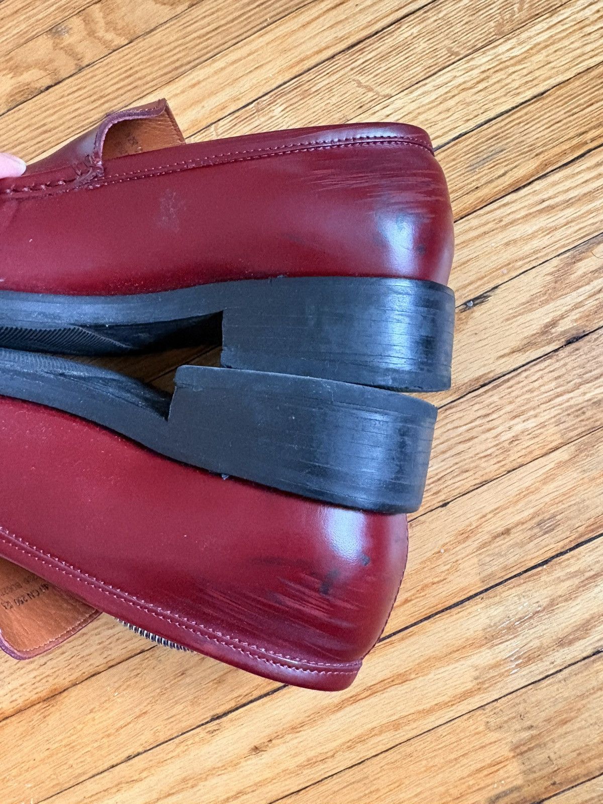 Acne Studios Acne Studios Leather Loafers (Maroon) Size US 8 / EU 41 - 5 Thumbnail