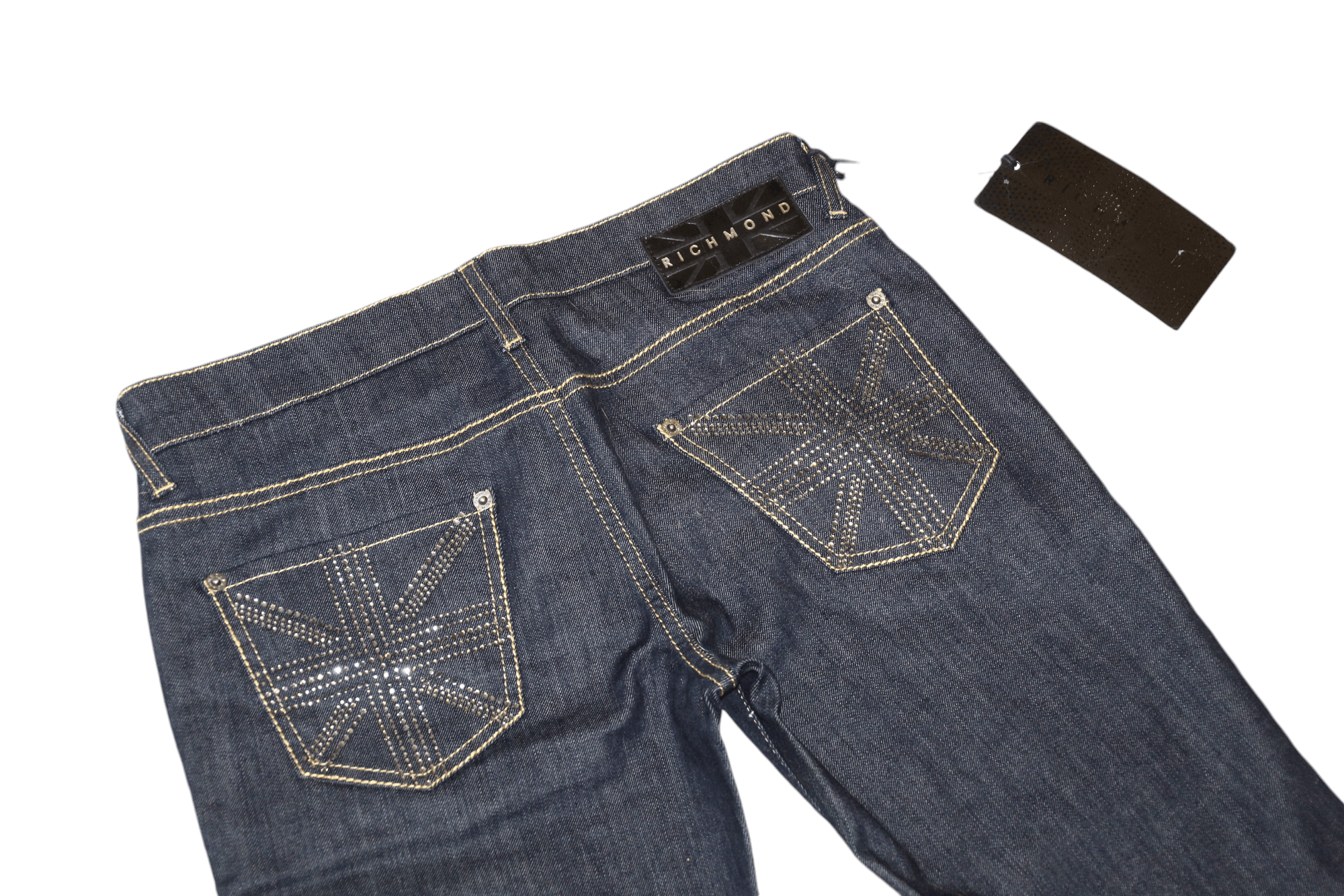 John Richmond Richmond Denim Slim Fit Rhinestones Trim Bermuda Shorts Size US 28 / EU 44 - 15 Thumbnail