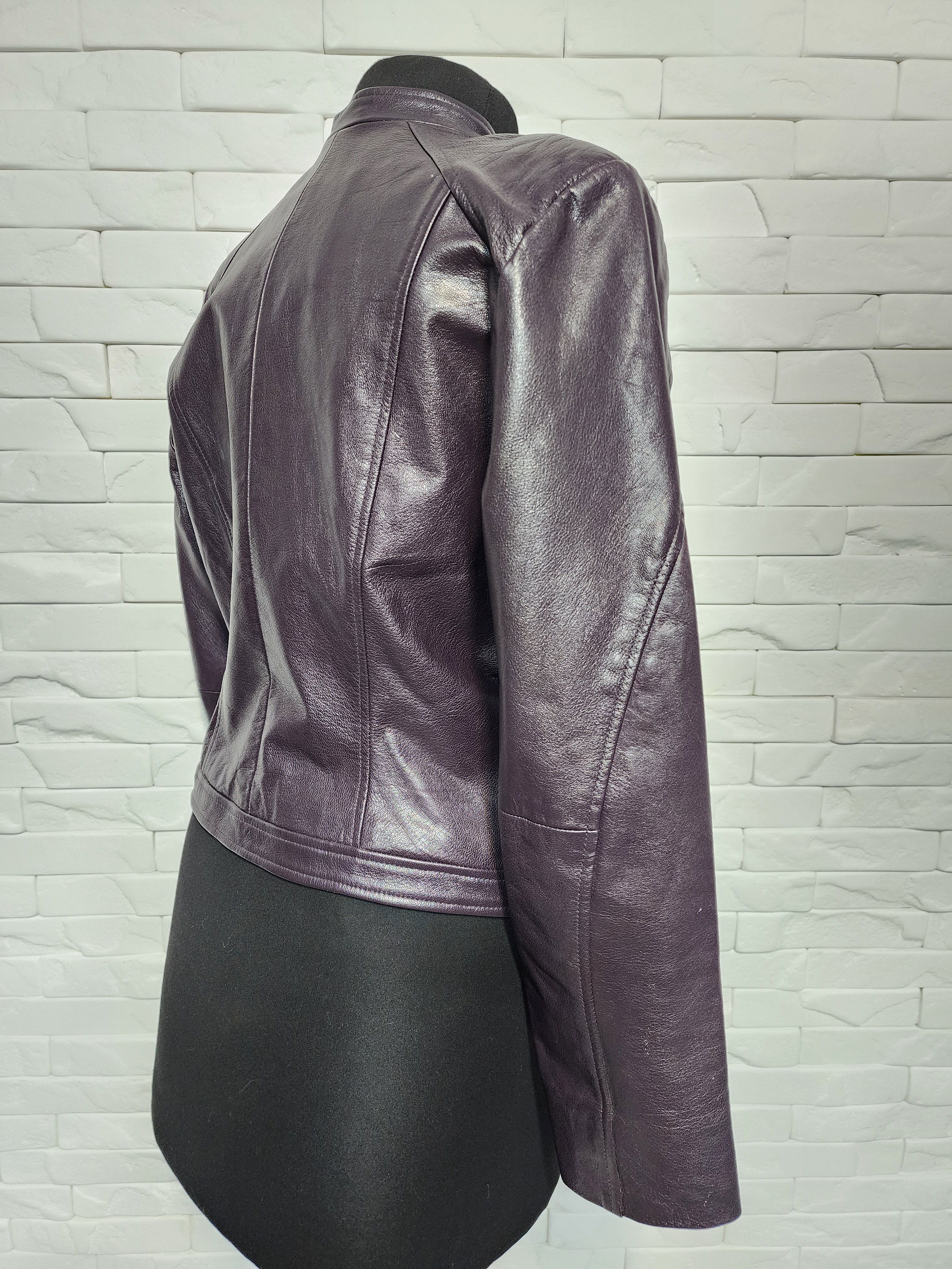 Designer Women's leather jacket. Size L / US 10 / IT 46 - 5 Thumbnail