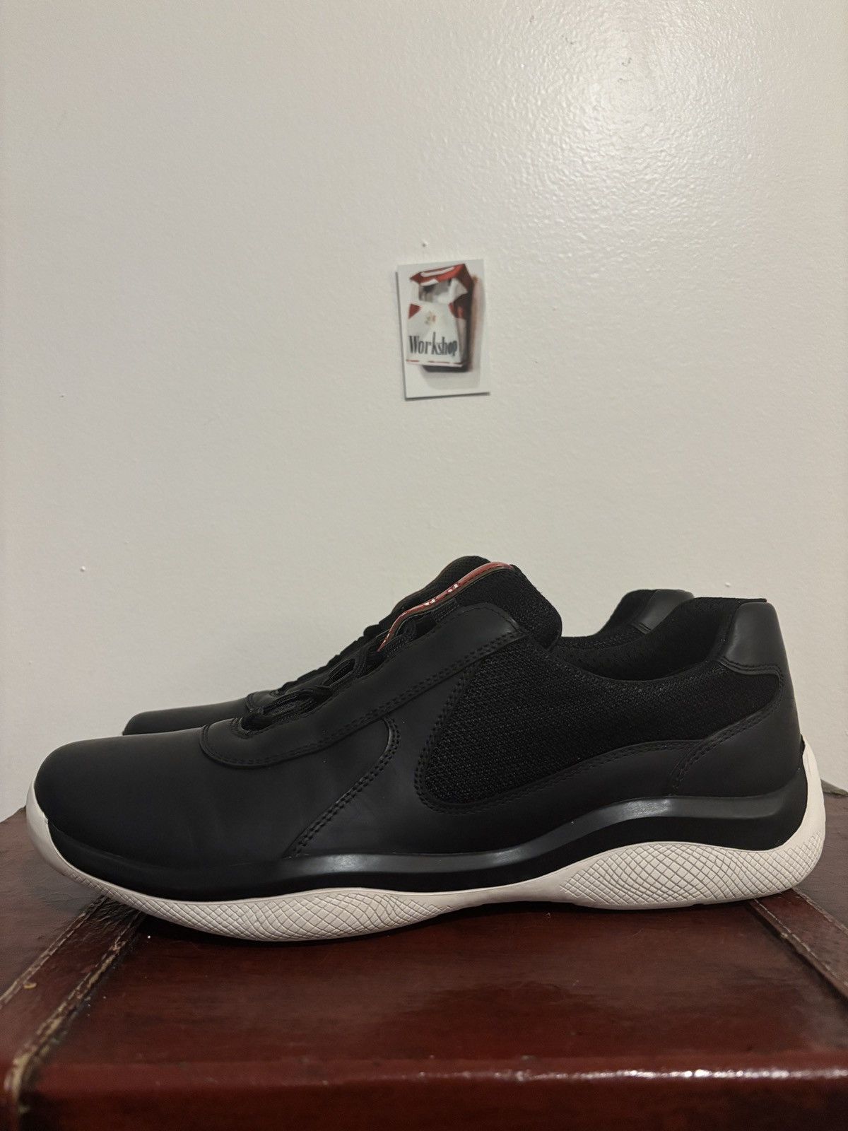 Prada Prada Black and White Americas Cups Size US 8.5 / EU 41-42 - 2 Thumbnail