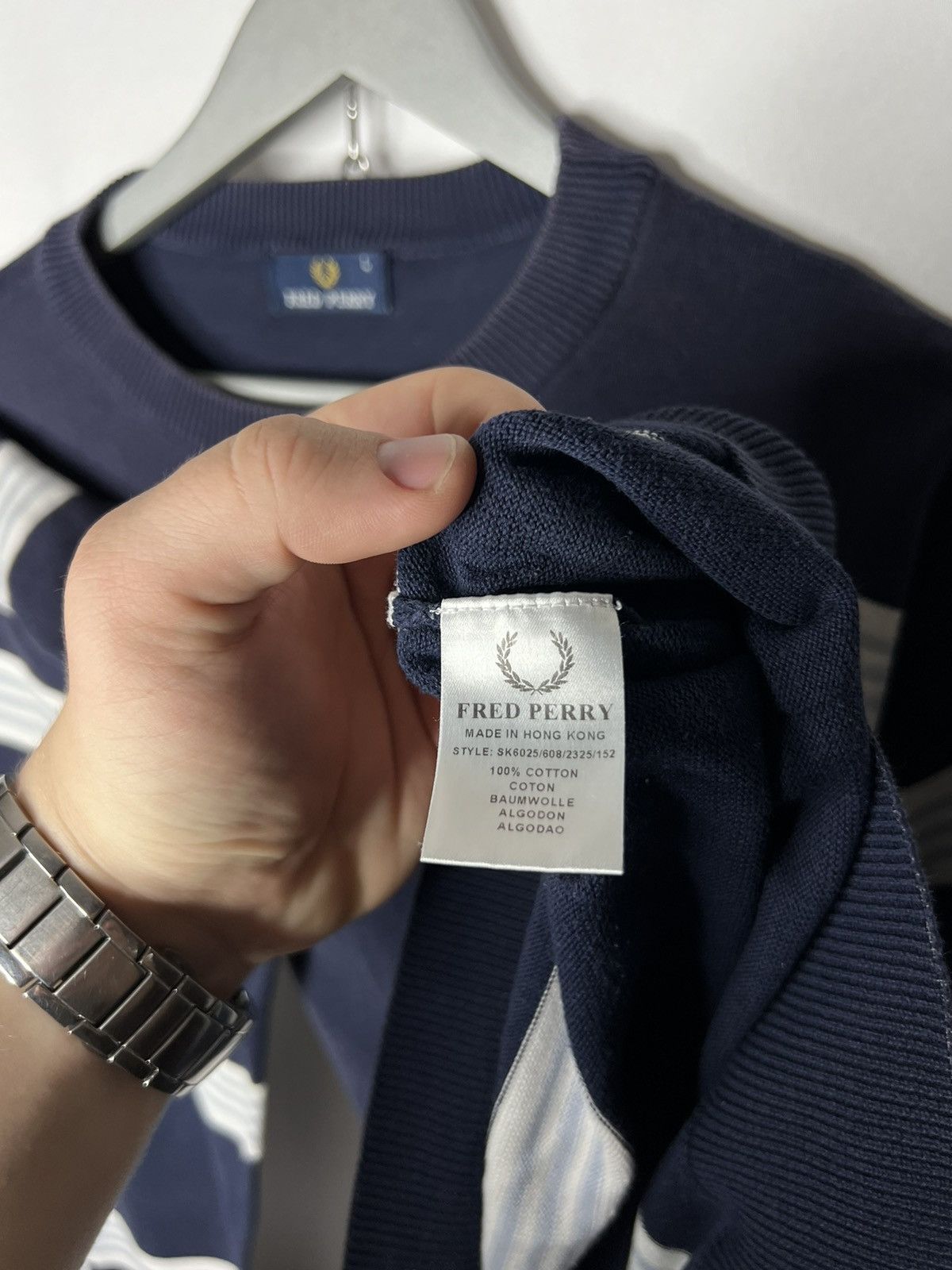 Other Vintage Fred Perry Striped Sweatshirt Long Sleeve Sweeter Size US L / EU 52-54 / 3 - 7 Thumbnail
