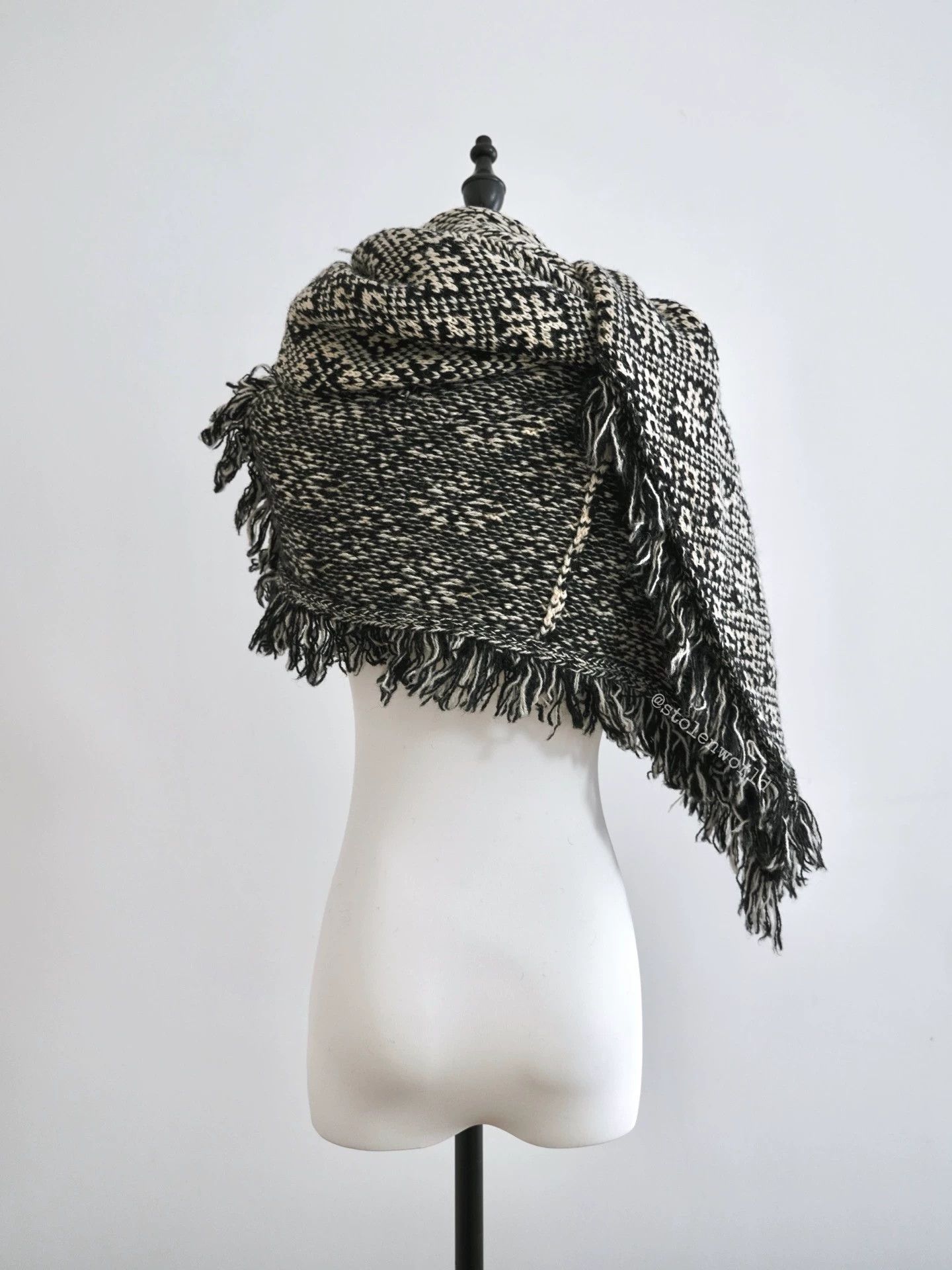 Y's Y's Yohji Thick Wool Fringe Cape Versatile Size 2 Size XS / US 0-2 / IT 36-38 - 6 Thumbnail