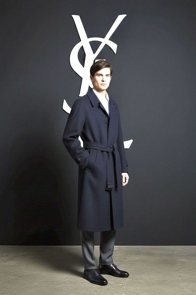 Yves Saint Laurent 🔥 Belted coat cashmere Yves saint Laurent size L 52it Size US L / EU 52-54 / 3 - 3 Thumbnail