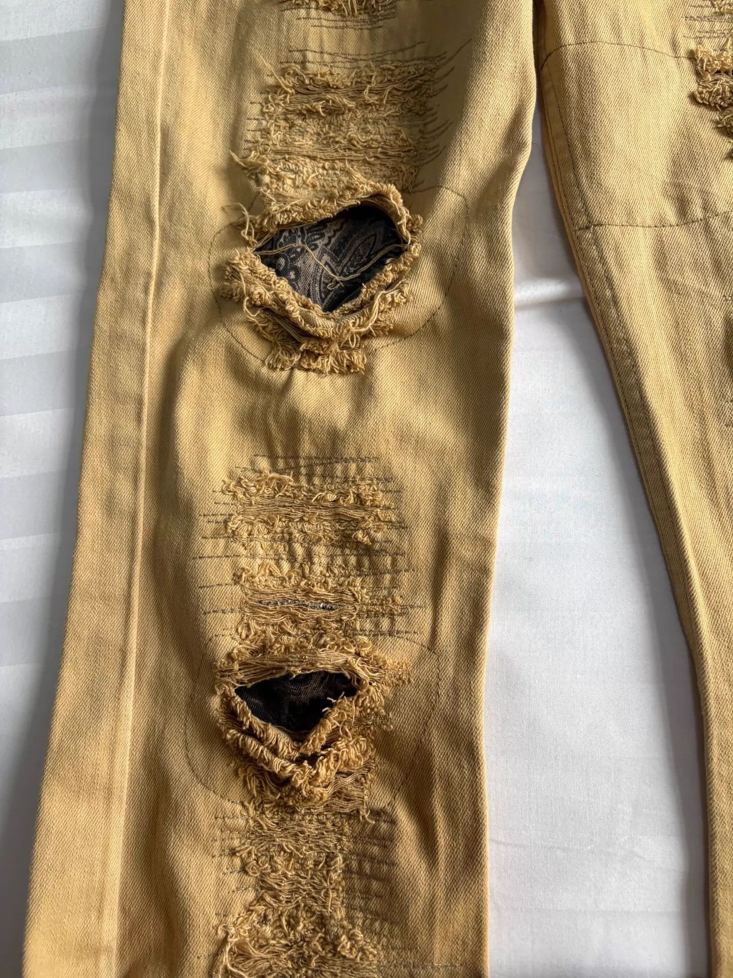 Other Midas Vintage Jpn Distressed Ripped Stitch Denim Jean Size US 33 - 3 Thumbnail