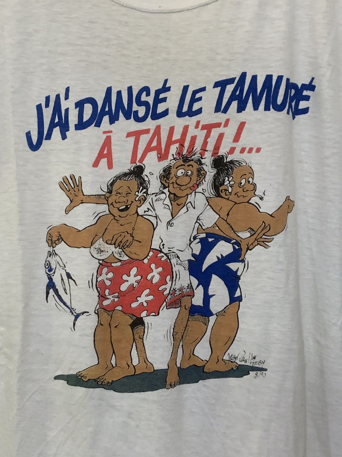 Vintage Vintage Jai Danse Le Tamure A Tahiti Size US L / EU 52-54 / 3 - 6 Thumbnail