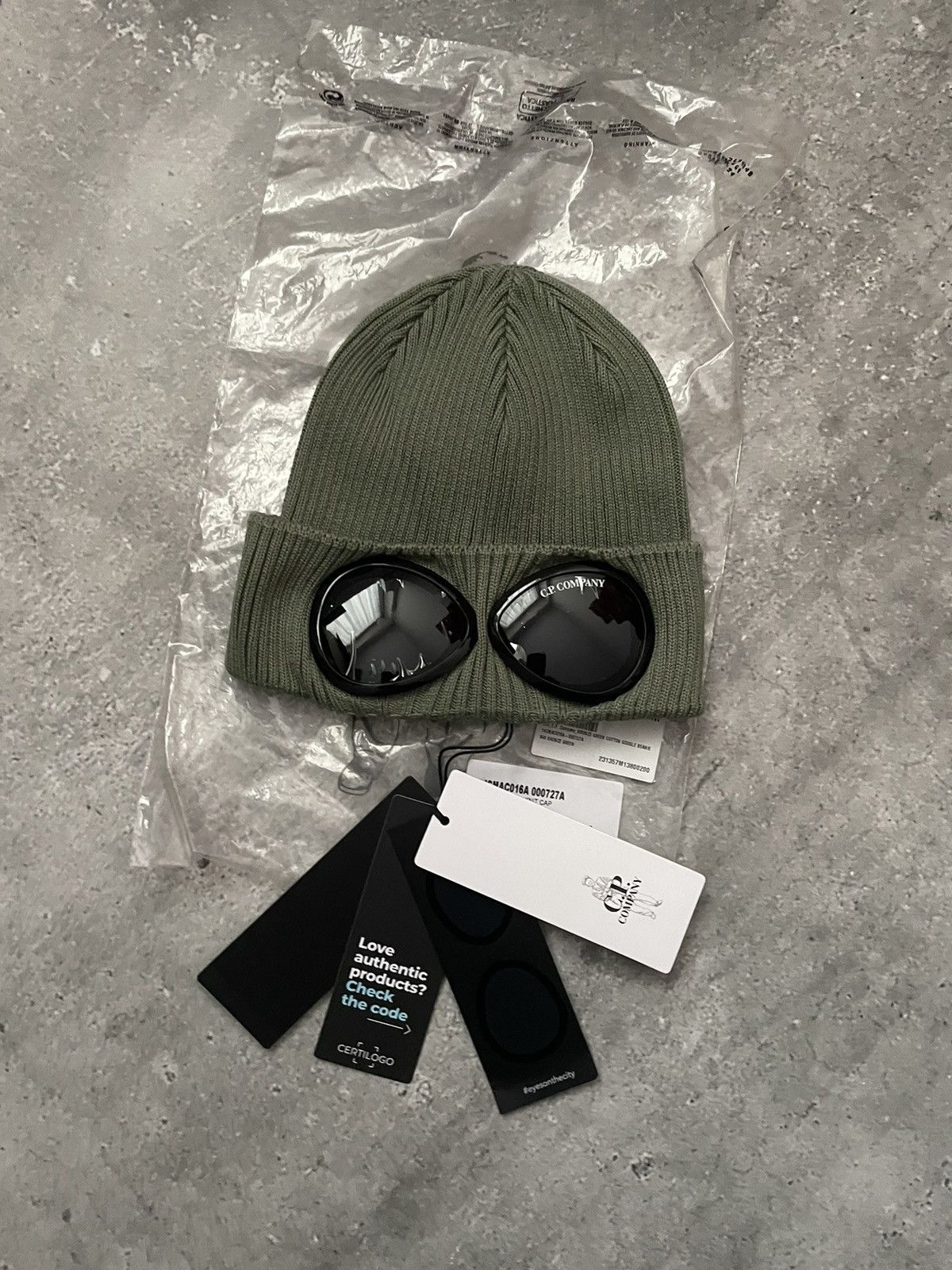 image of C P Company C.p Company Google Hat in Green, Men's