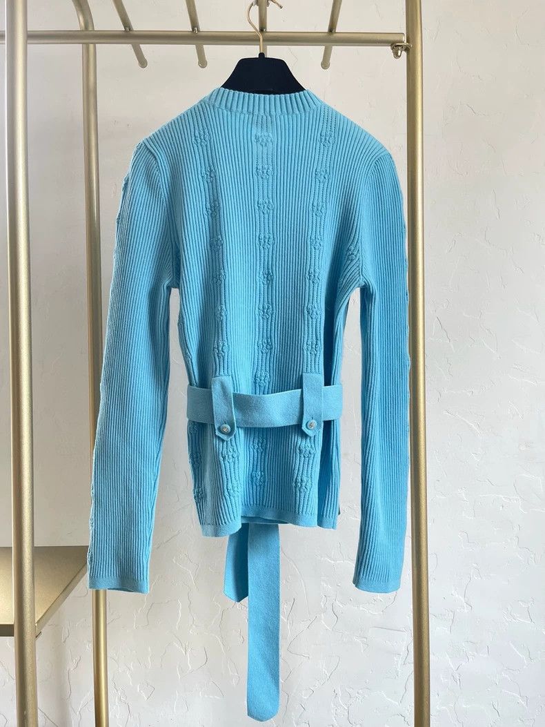 Chanel Chanel 25c blue belt sweater Size M / US 6-8 / IT 42-44 - 3 Thumbnail