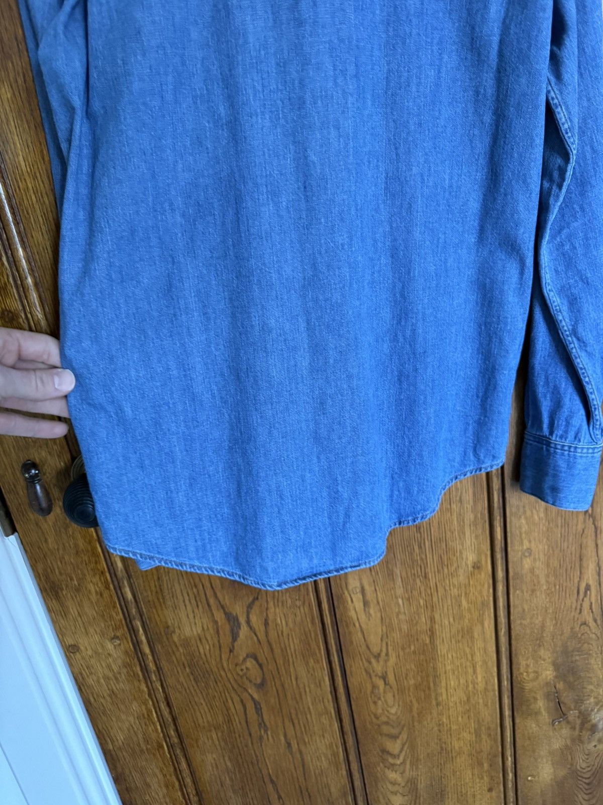 Celine FW20 Celine denim western shirt Hedi Slimane M grail union Size US M / EU 48-50 / 2 - 19 Thumbnail