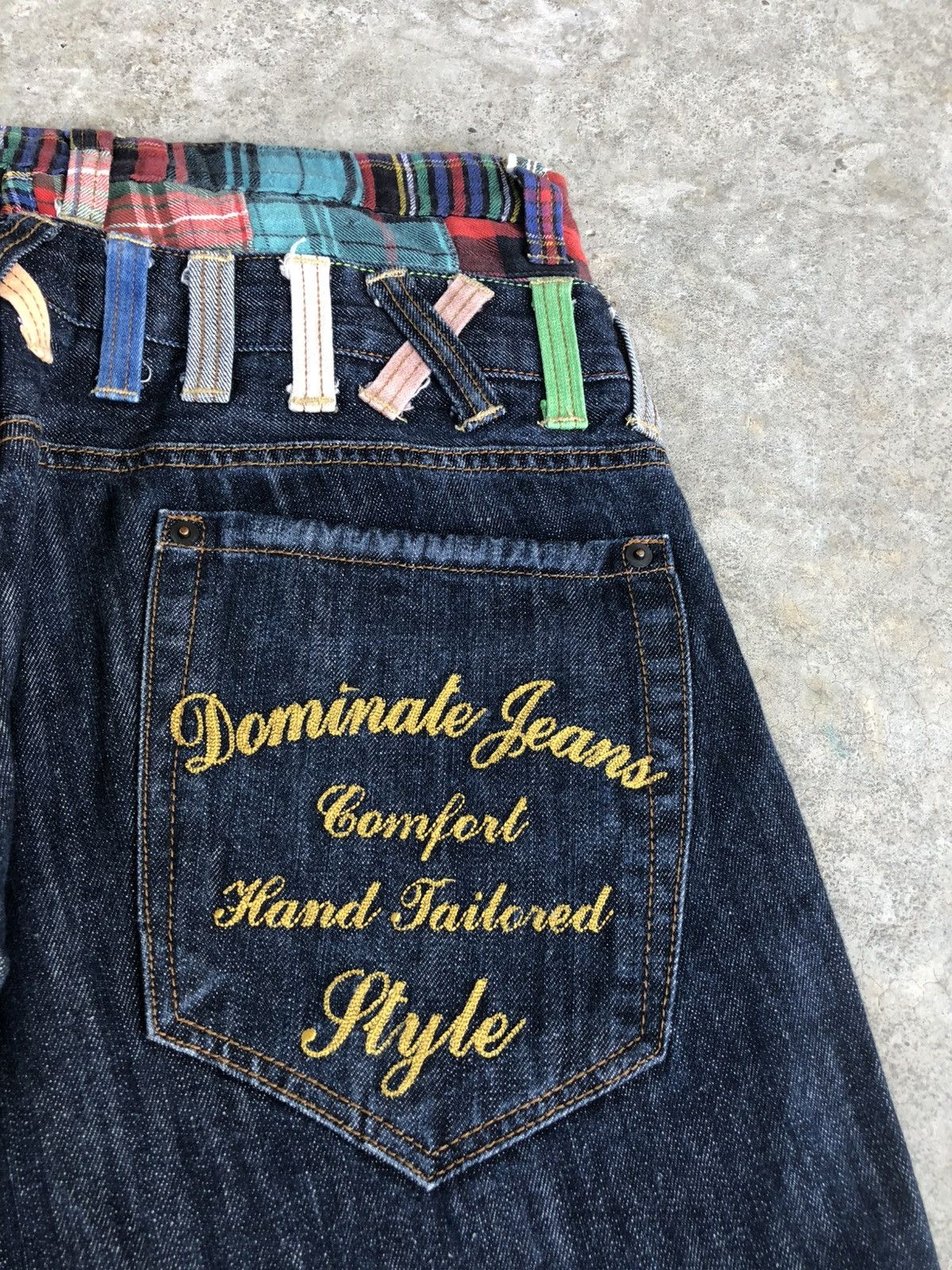 Hysteric Glamour Japanese Dominate Double Waist Embroidered Distressed Jeans Size US 33 - 18 Thumbnail