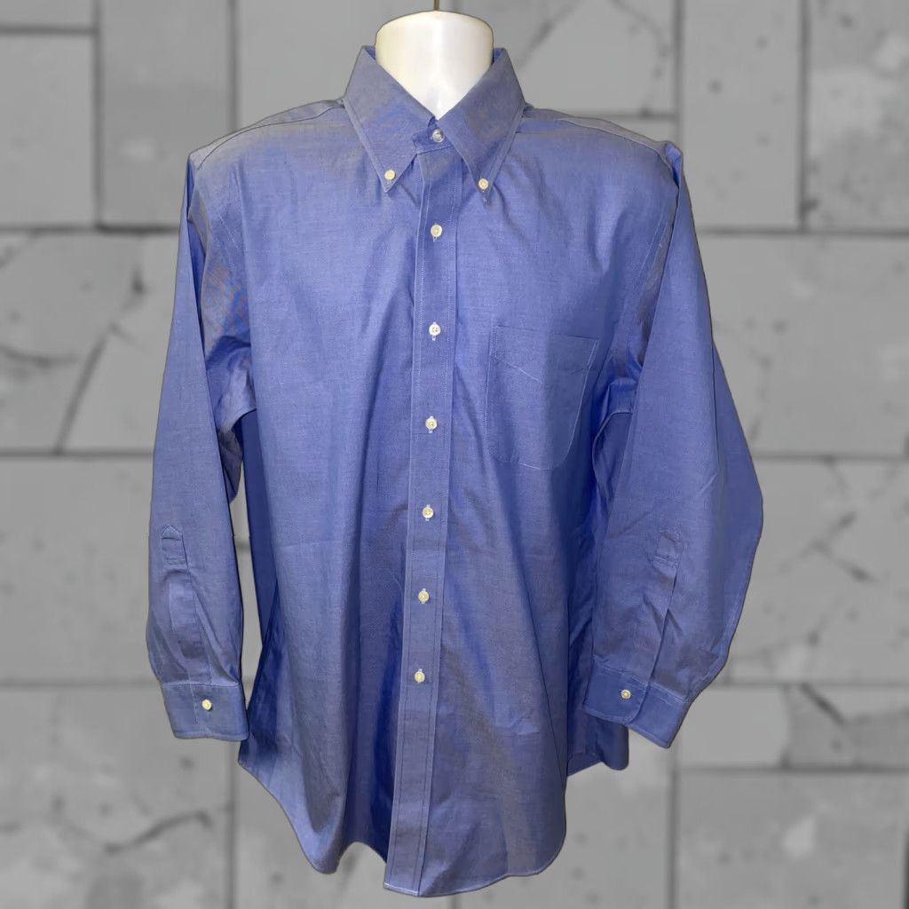 Brooks Brothers Brooks Brothers Mens Dress Shirt Blue Long Sleeve Non-Iron 16 1/2 Size 42R - 1 Thumbnail