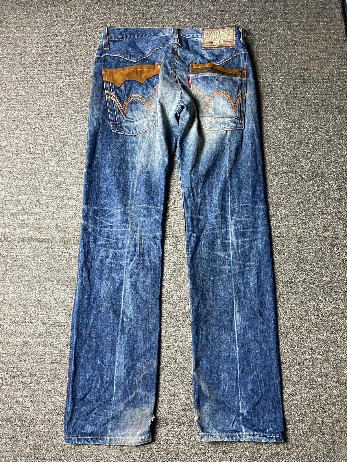 Edwin Exclusive Vintage Edwin Distressed Jeans (168) Size US 35 - 2 Thumbnail