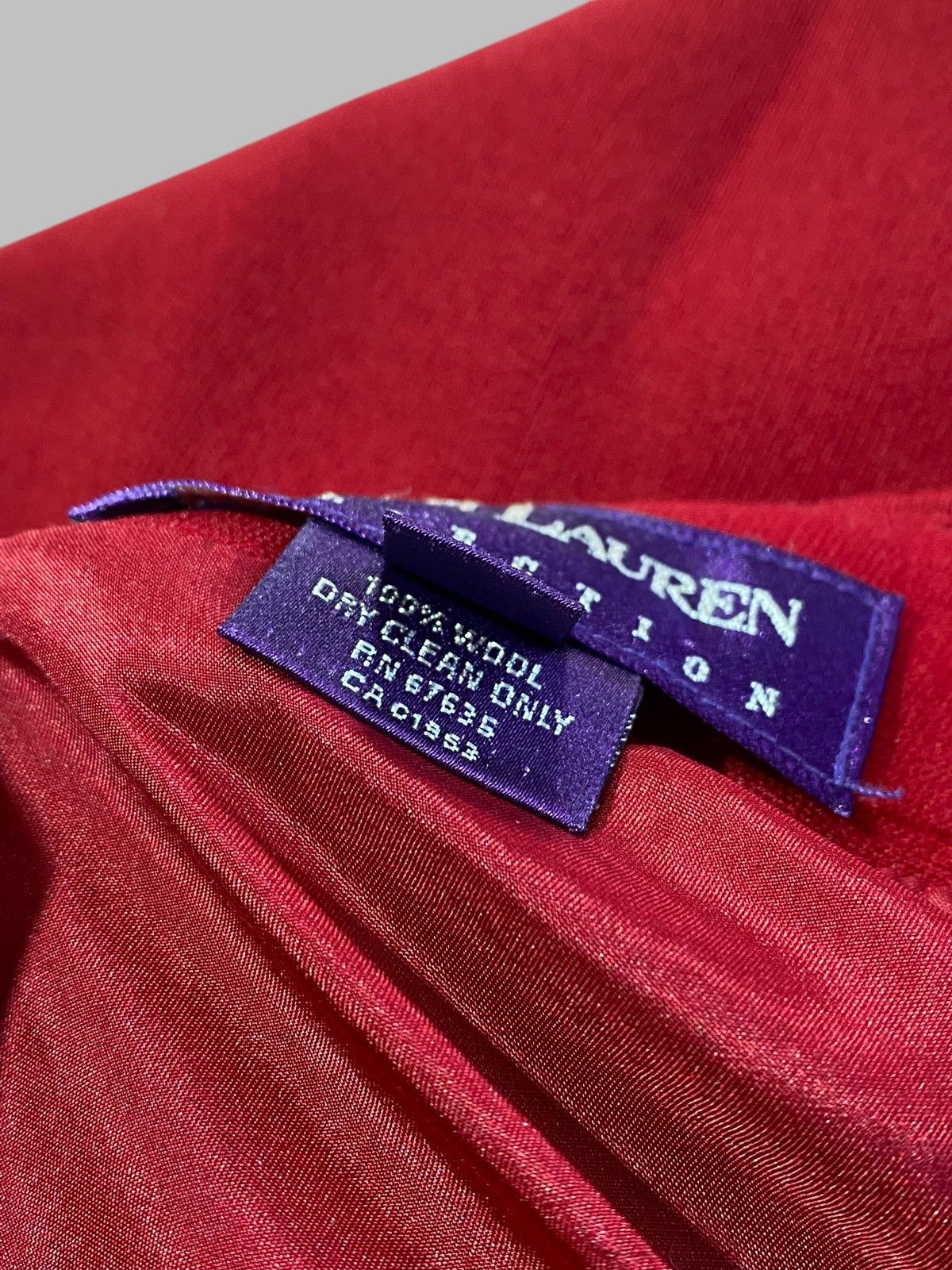 Ralph Lauren × Ralph Lauren Purple Label × Vintage Vintage Ralph Lauren Collection Purple Label Hot Red Skirt Size 30" / US 8 / IT 44 - 5 Thumbnail