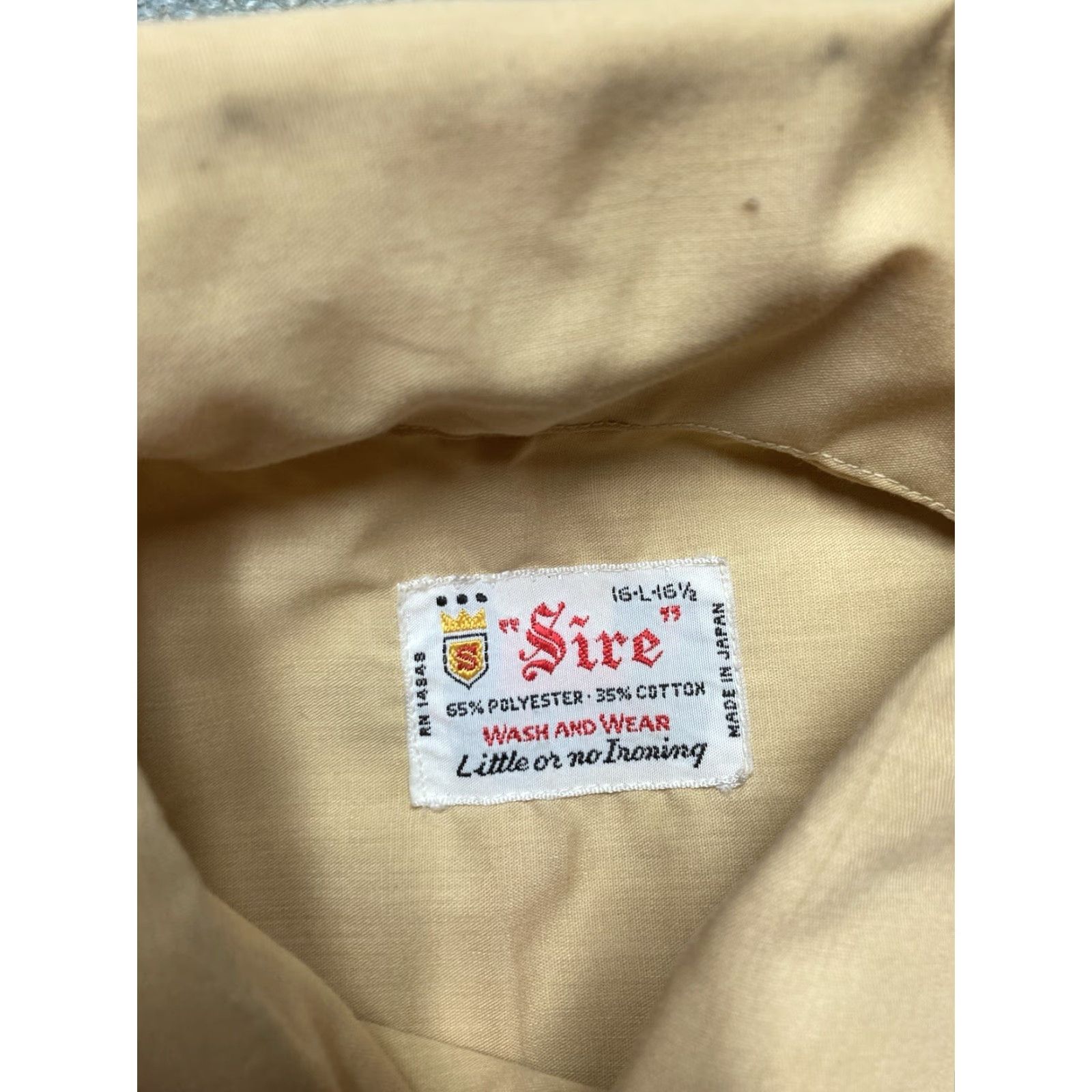Vintage VINTAGE 60s 70s button shirt short sleeve pale yellow lightweight cotton Large Mens Shirt Size US L / EU 52-54 / 3 - 5 Thumbnail