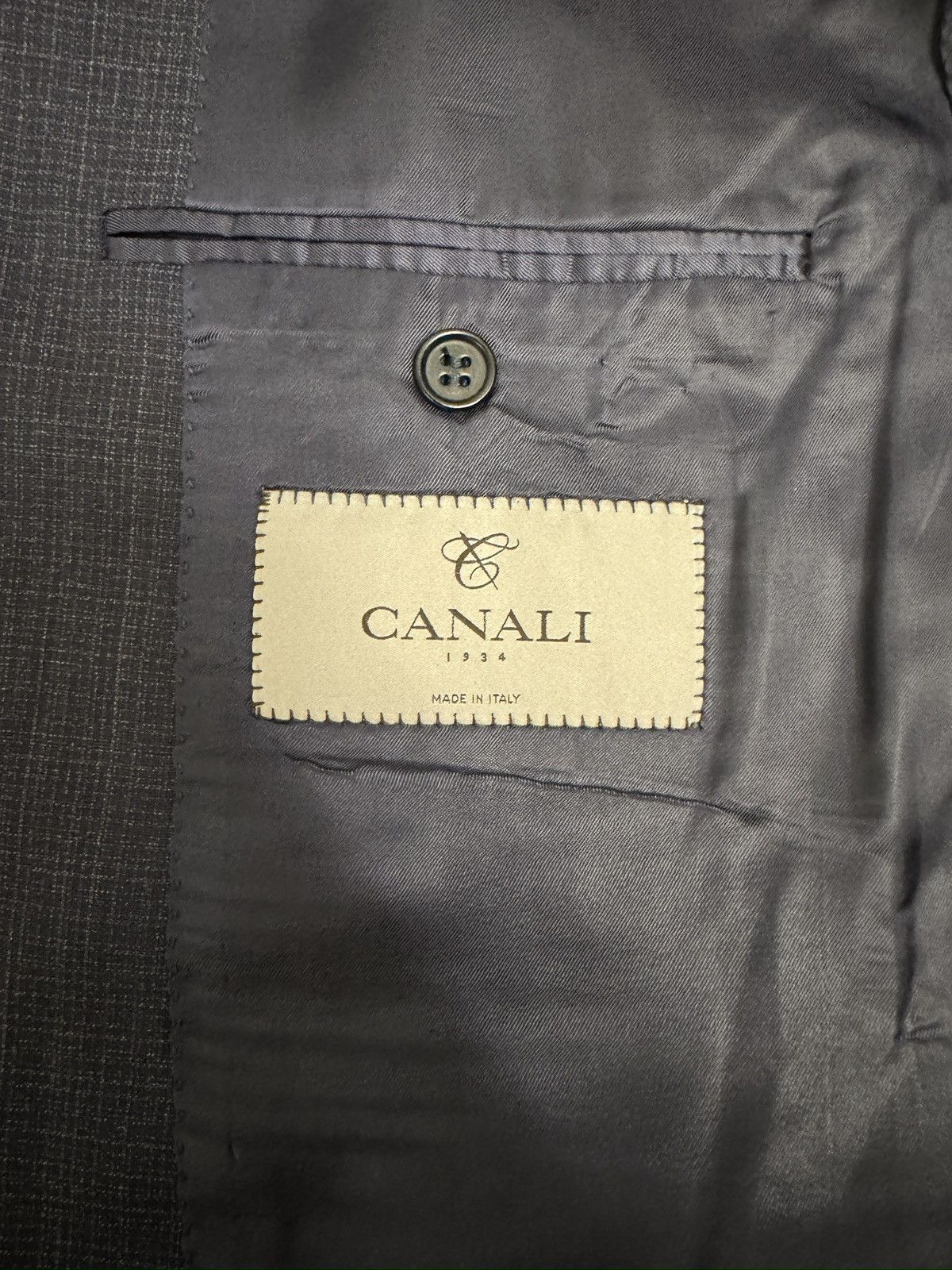 Canali CANALI Made in Italy Wool Subtle Check Jacket 46R $1695 Size 46R - 12 Thumbnail