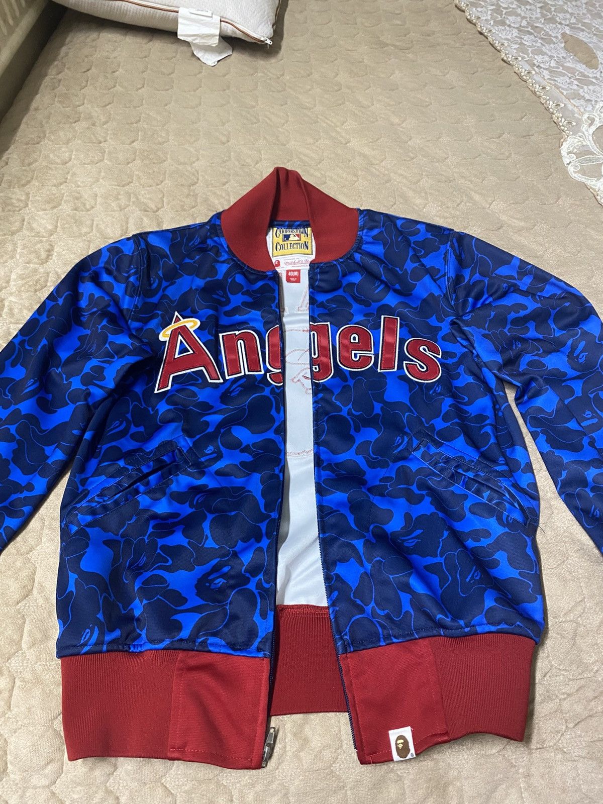 Bape × Mitchell & Ness Bape x Mitchell & Ness Los Angeles Angels Jacket Size US M / EU 48-50 / 2 - 3 Thumbnail