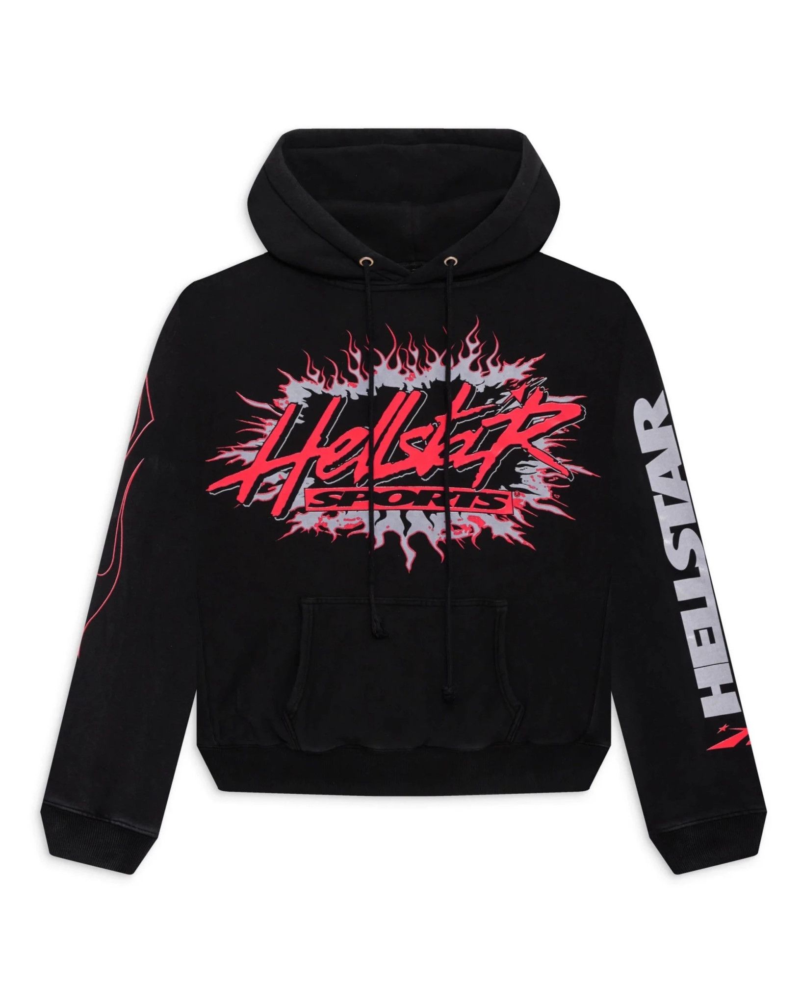 image of Hellstar Sports Future Flame Hoodie in Black, Men's (Size XL)