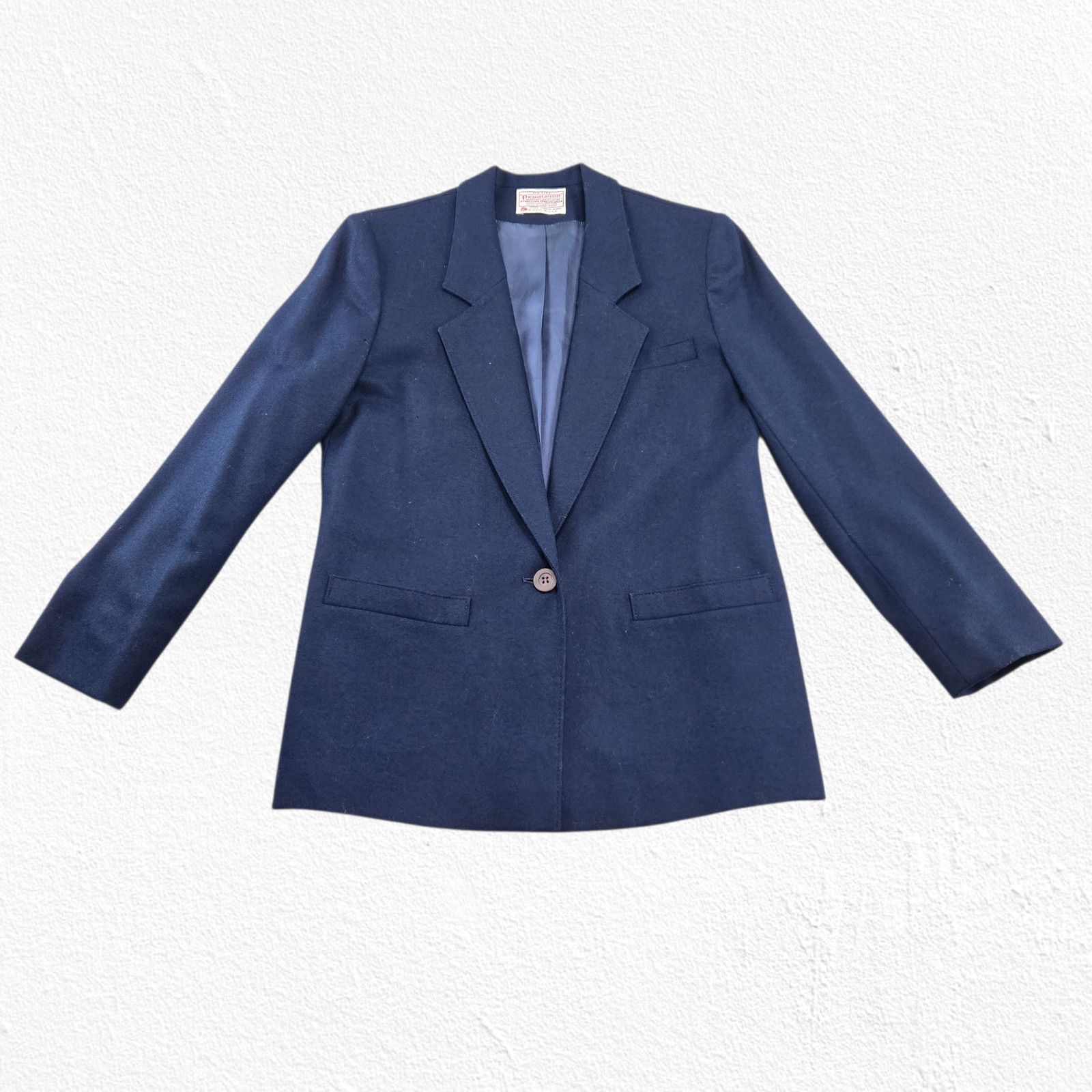 Pendleton 1980s Pendleton Petite Navy Wool Blazer Made USA Size 6P Size M / US 6-8 / IT 42-44 - 3 Thumbnail