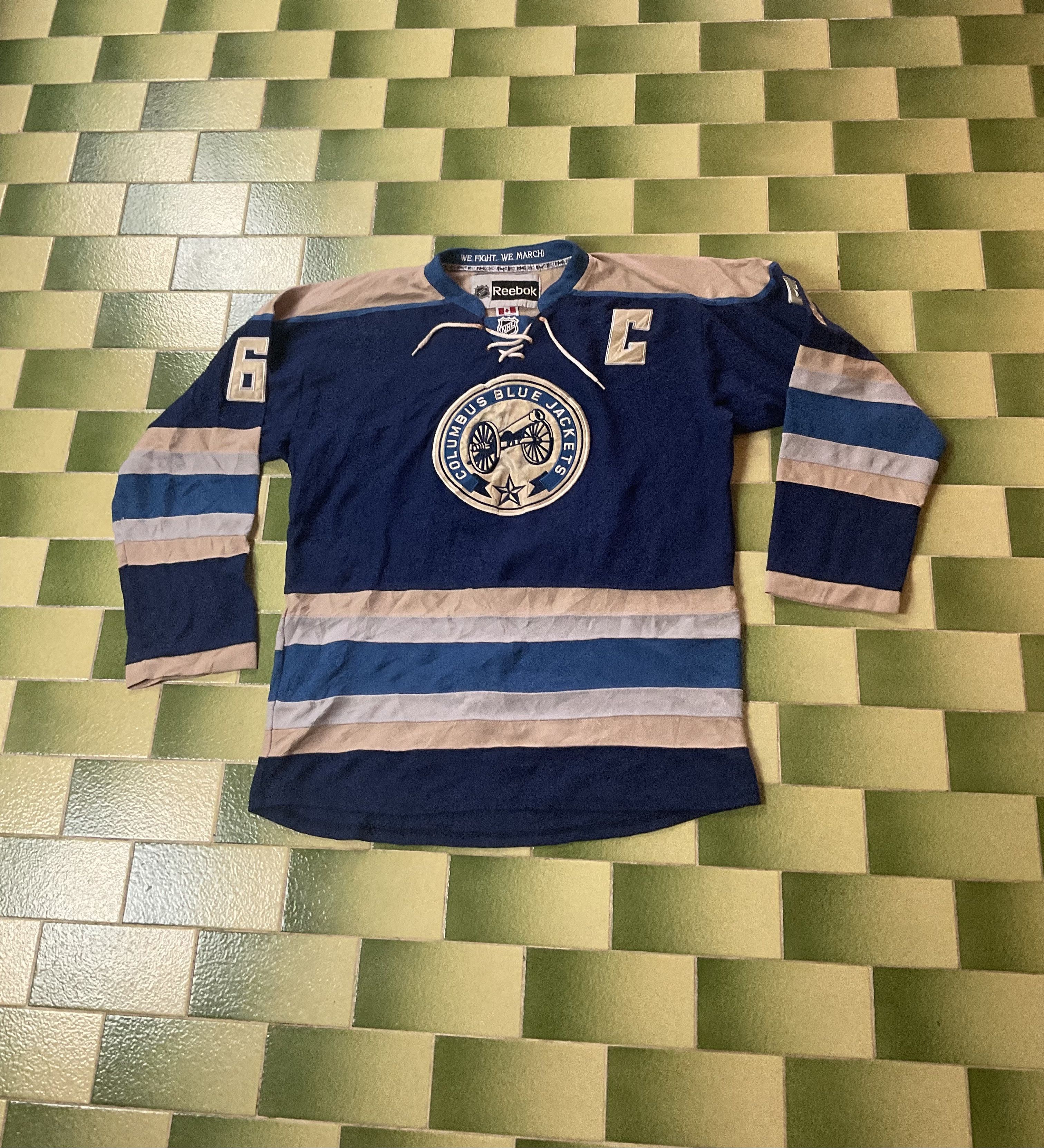 NHL Columbus Blue Jackets #61 Nash Vintage Jersey Fight Strap Size US XL / EU 56 / 4 - 1 Thumbnail