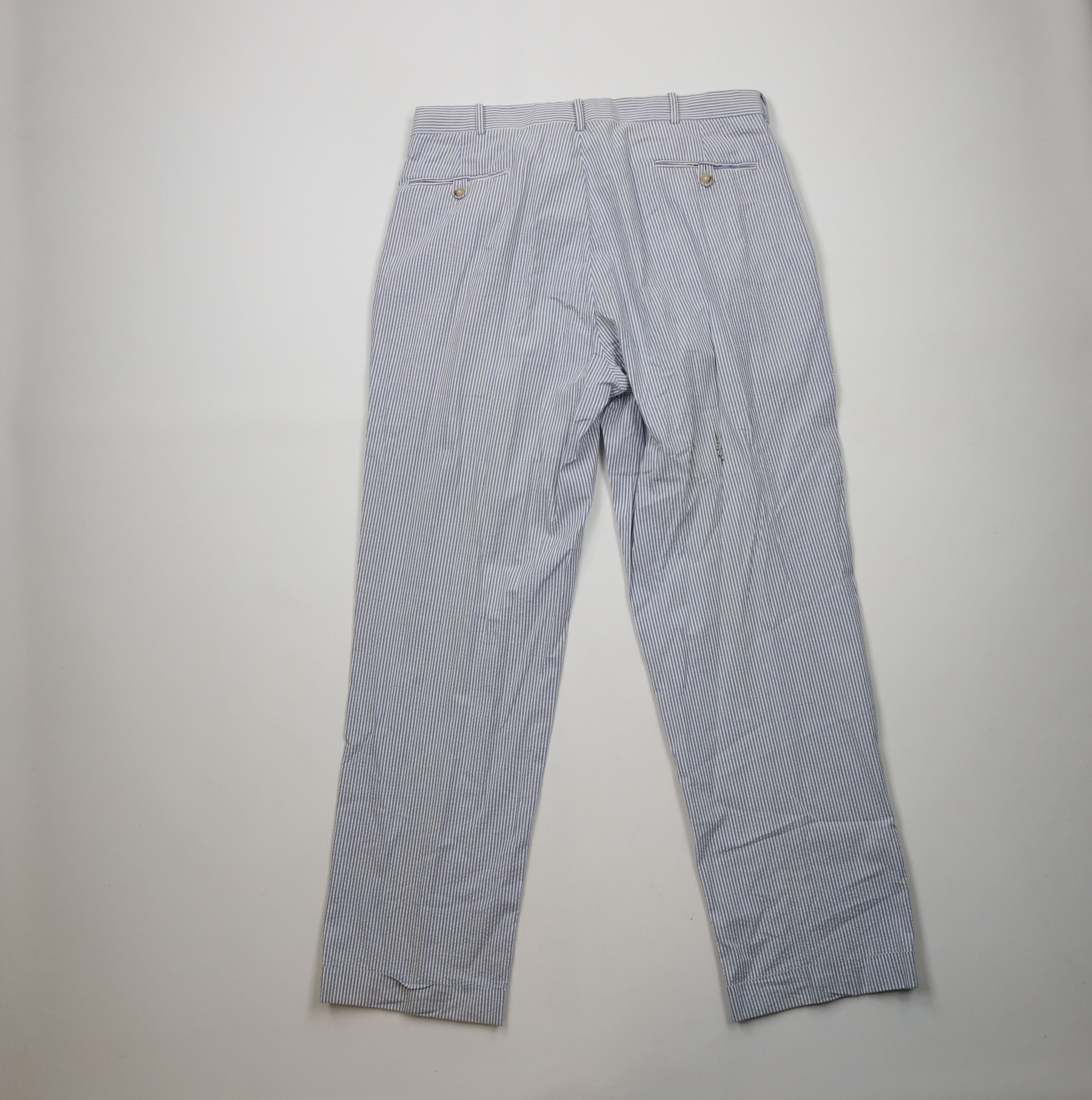 Ralph Lauren × Vintage Vintage 90s Ralph Lauren Seersucker Wide Leg Chino Pants Size US 36 / EU 52 - 11 Thumbnail