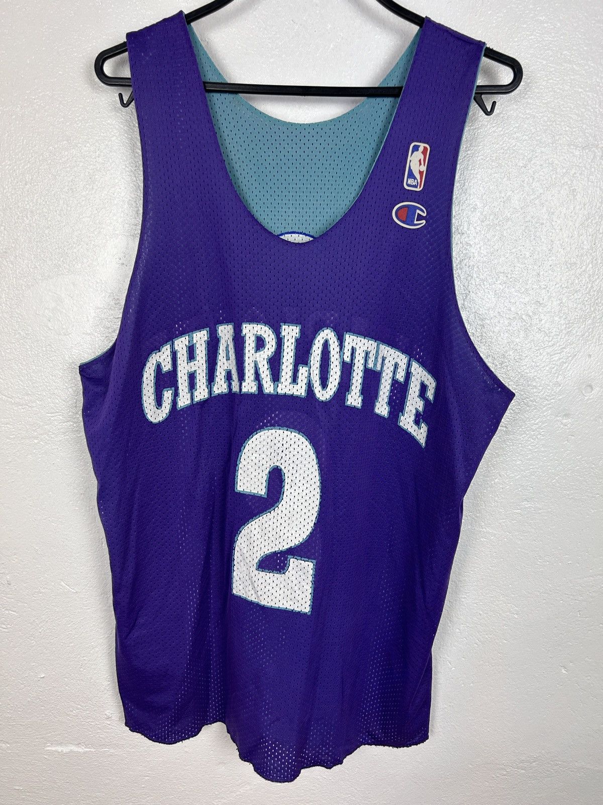 Champion Vintage Champion Hornets #2 Larry Johnson Reversible Jersey Size US XL / EU 56 / 4 - 1 Thumbnail