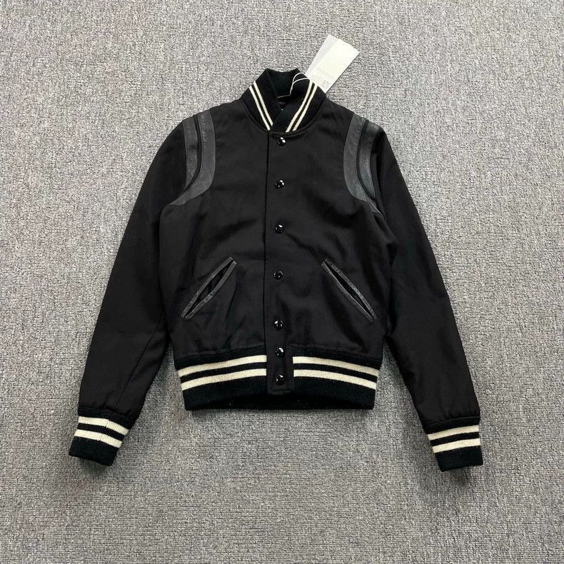 Saint Laurent Paris Saint Laurent Black and White Baseball Jacket-2505 Size US L / EU 52-54 / 3 - 1 Thumbnail