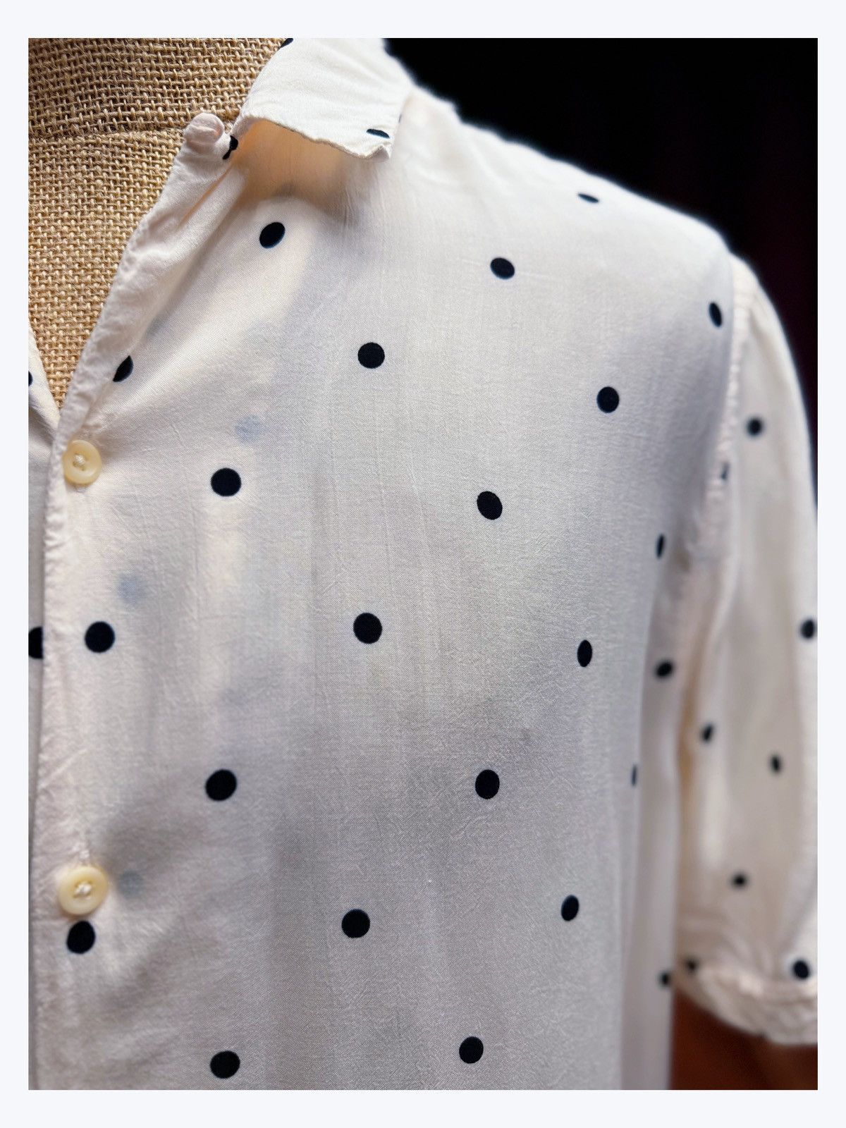Allsaints AllSaints Men’s Polka Dot Button-Up Shirt Size US XXL / EU 58 / 5 - 3 Thumbnail