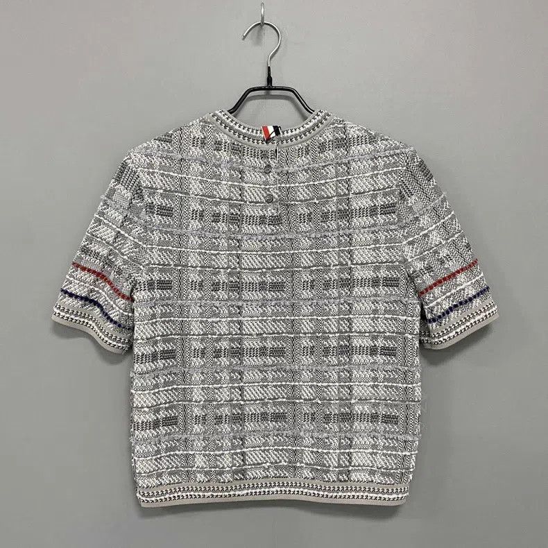 Thom Browne Thom Browne Slim Fit Gray Knit Short Sleeve Size XS / US 0-2 / IT 36-38 - 3 Thumbnail