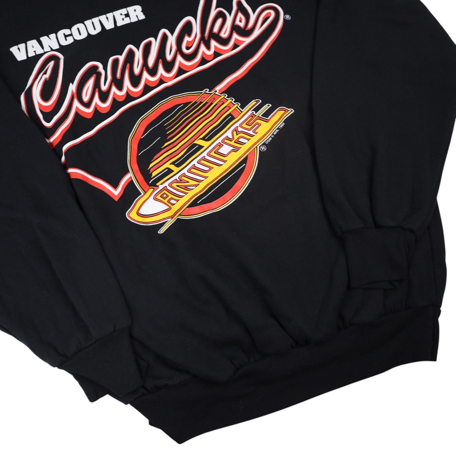 NHL × Vintage Vintage 90s Vancouver Canucks Hockey Graphic Sweatshirt Size US M / EU 48-50 / 2 - 3 Thumbnail
