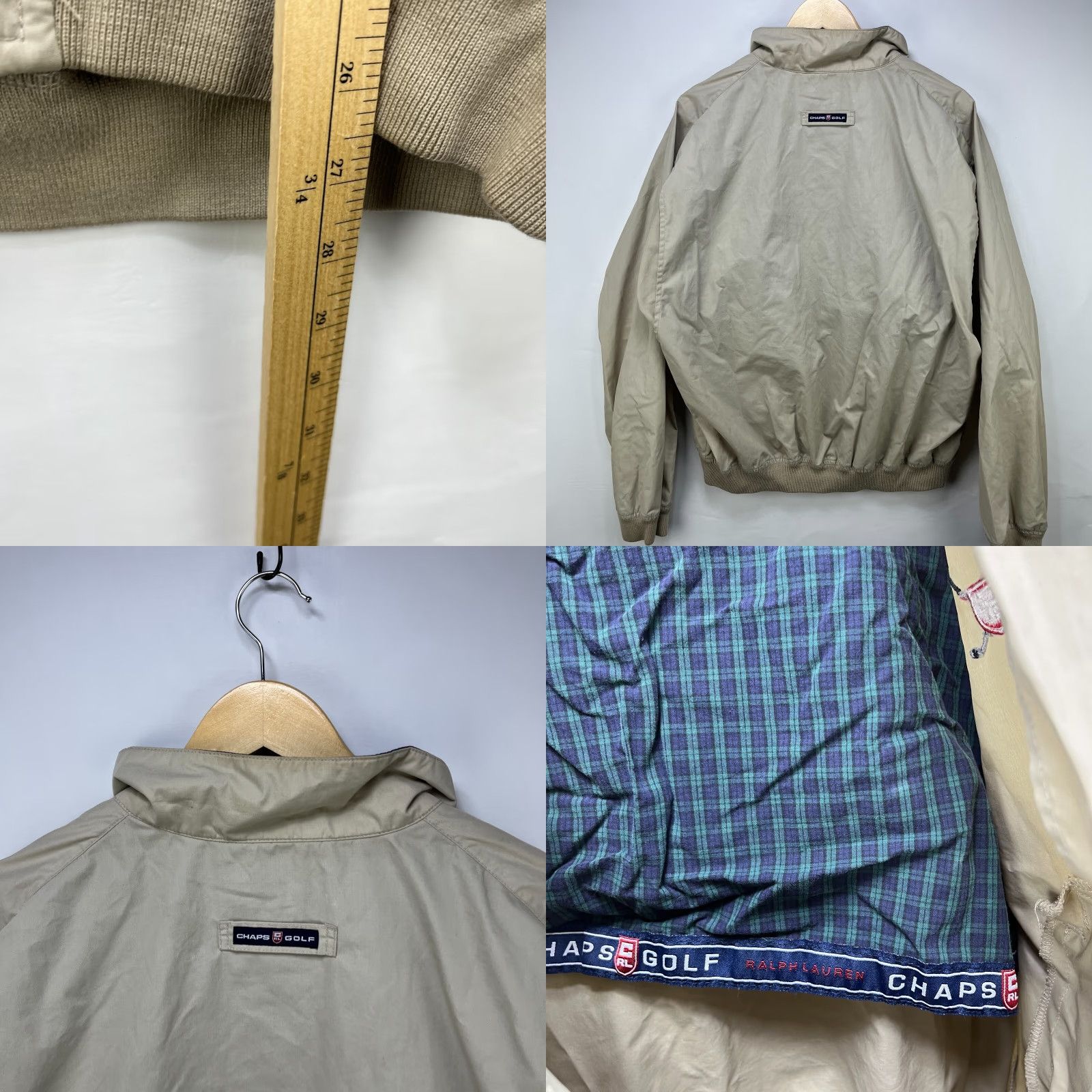 Ralph Lauren VINTAGE Ralph Lauren Chaps Windbreaker Jacket Golf Large Beige Mens Jacket Size US L / EU 52-54 / 3 - 8 Thumbnail