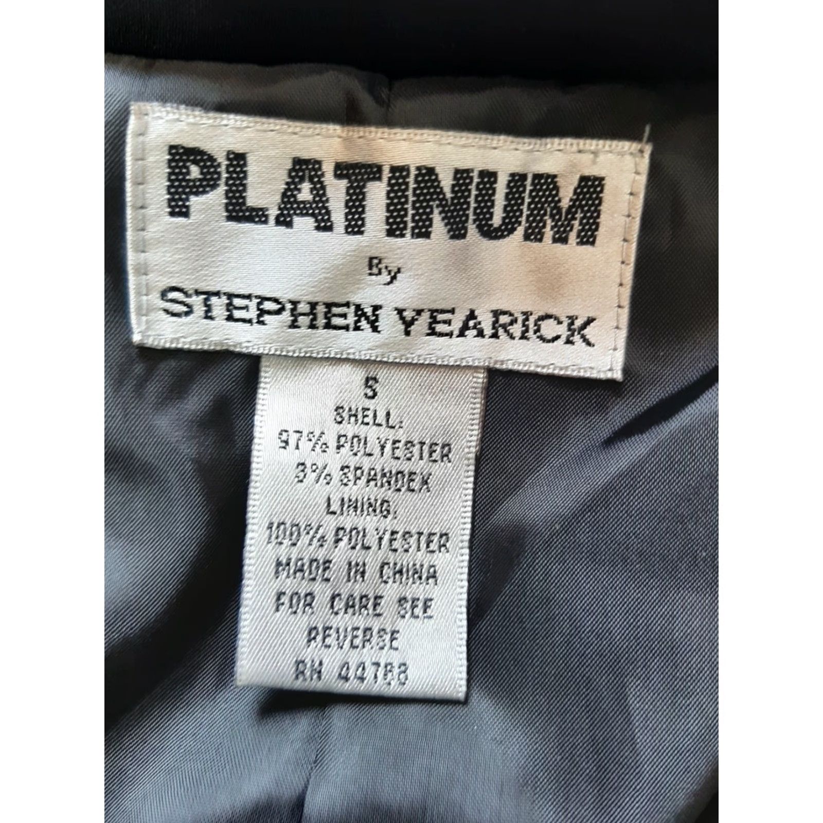 Vintage Platinum Stephen Yearick Jacket Women's S Black Floral Open Front Jacket Size S / US 4 / IT 40 - 3 Thumbnail