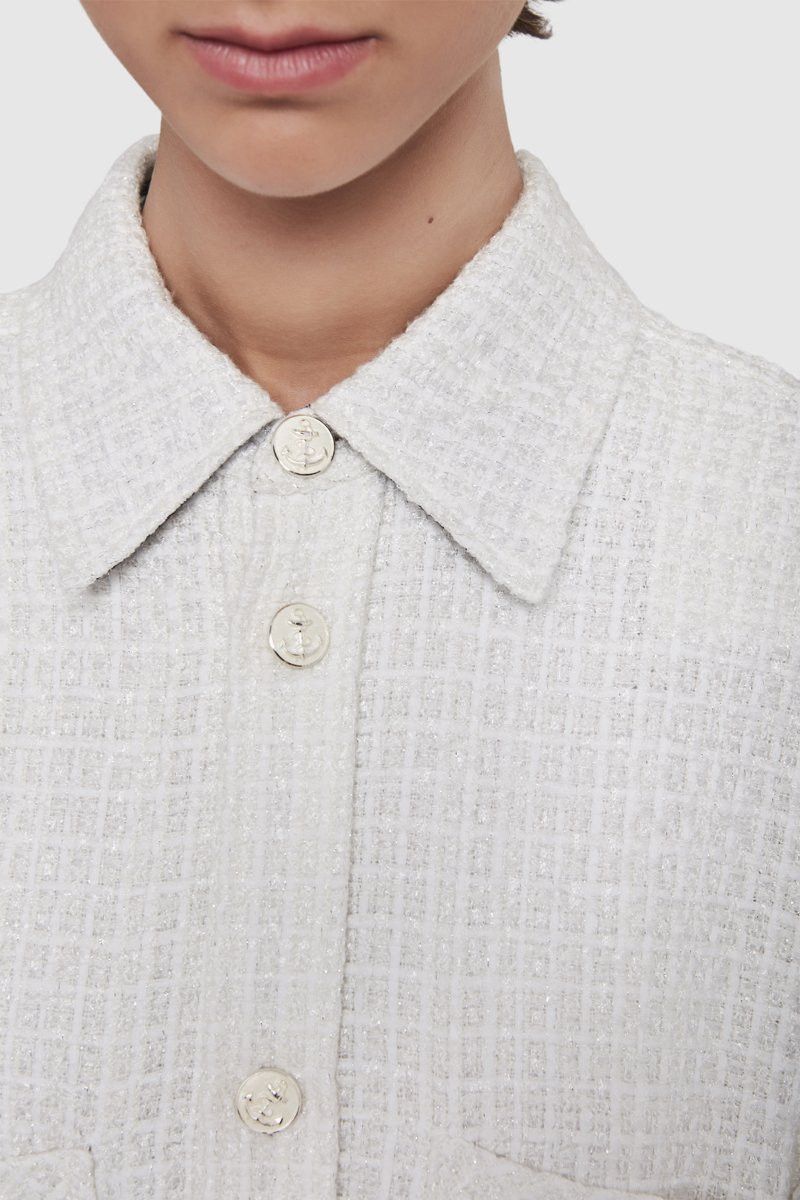 Faith Connexion Faith Connexion Oversized Tweed Shirt Jacket (Brand New) Size ONE SIZE - 4 Thumbnail