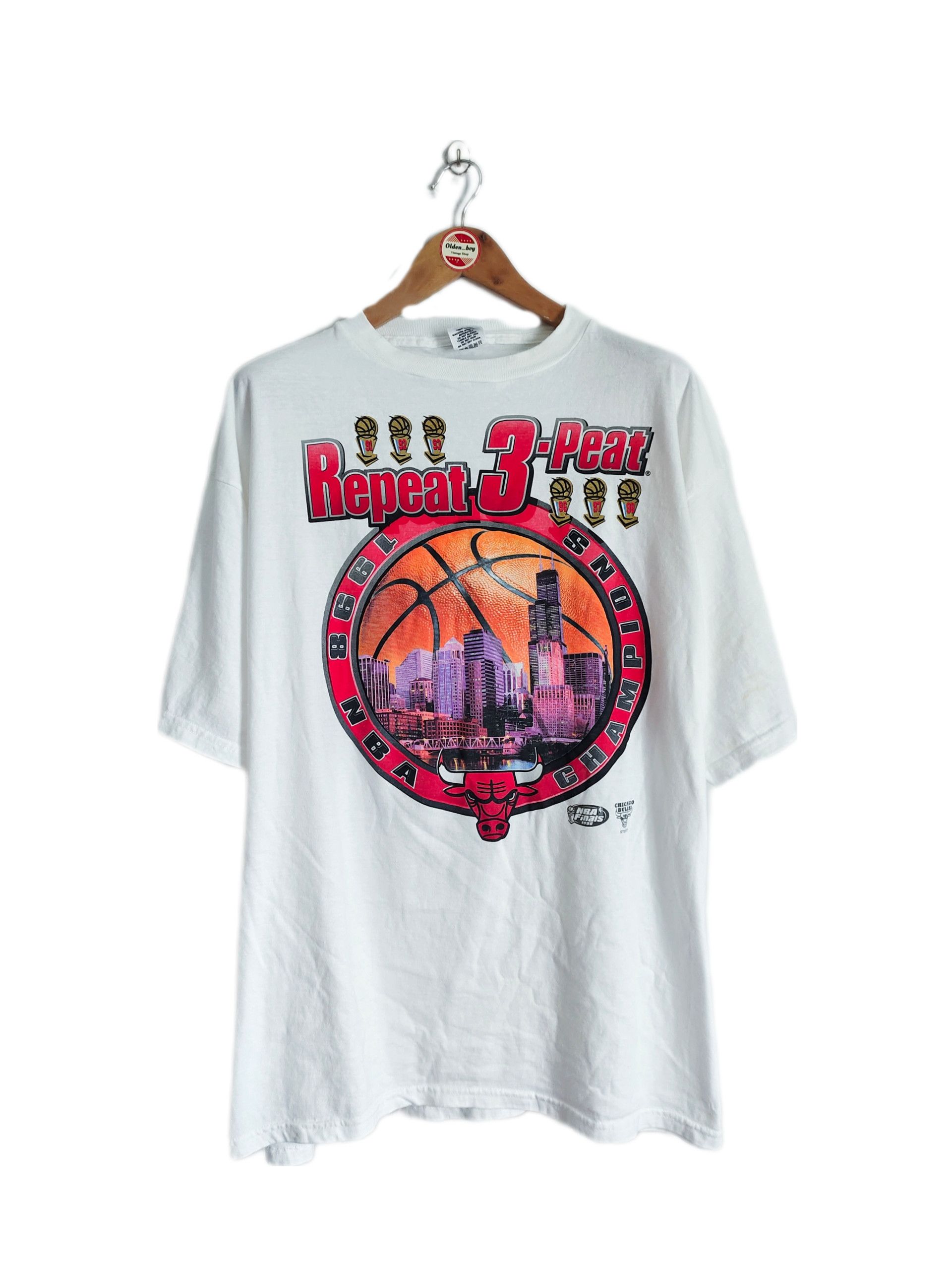 1998 Repeat Peat Bulls Shirt Vintage Chicago Bulls Repeat 3-Peat