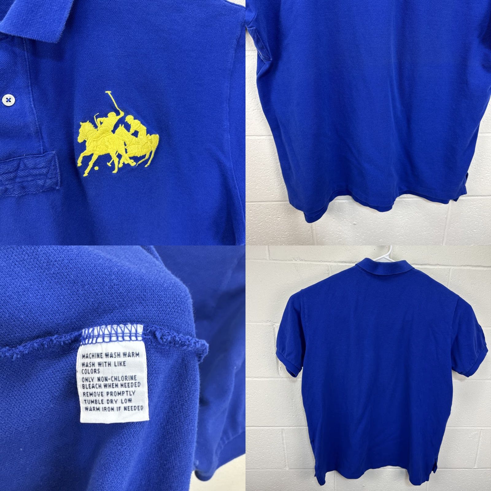 Polo Ralph Lauren Polo Ralph Lauren Shirt Mens XXL Polo Royal Blue Dueling Ponies Rugby Patch 3 Patch Polo Ralph Lauren Big Pony 90s Preppy Sports Mens Polo Shirt Size US XXL / EU 58 / 5 - 8 Thumbnail