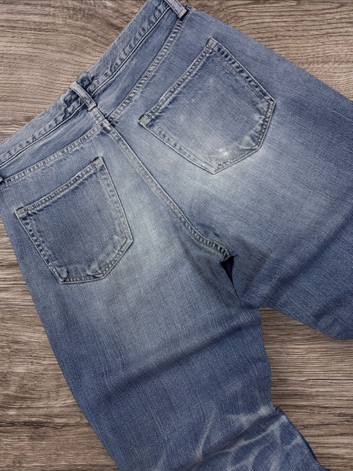OMNIGOD Vtg D.M.G Spellbound Japan Honeycomb Faded Distress Jeans Size US 28 / EU 44 - 6 Thumbnail