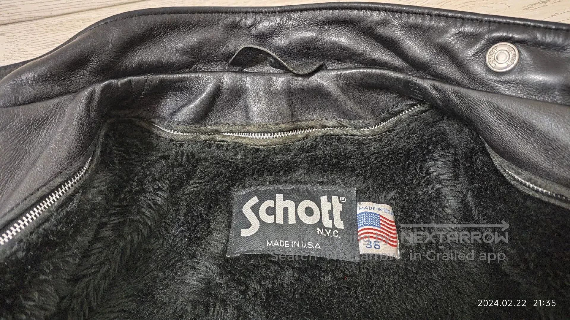 Schott Schott 641 Men's Leather Jacket. Size US M / EU 48-50 / 2 - 3 Thumbnail
