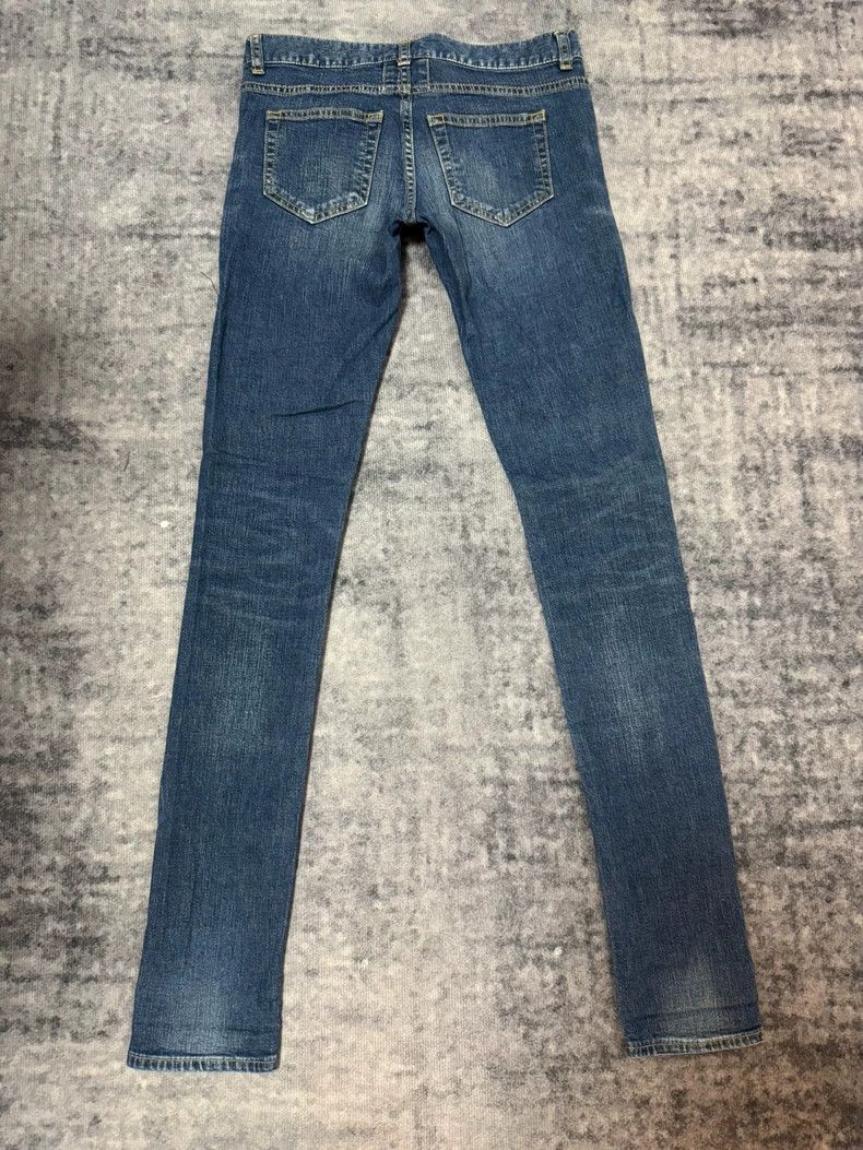 Saint Laurent Paris Saint Laurent Paris 13ss Cat Claw Washed Base Dark Blue Jea Size US 26 / EU 42 - 2 Thumbnail