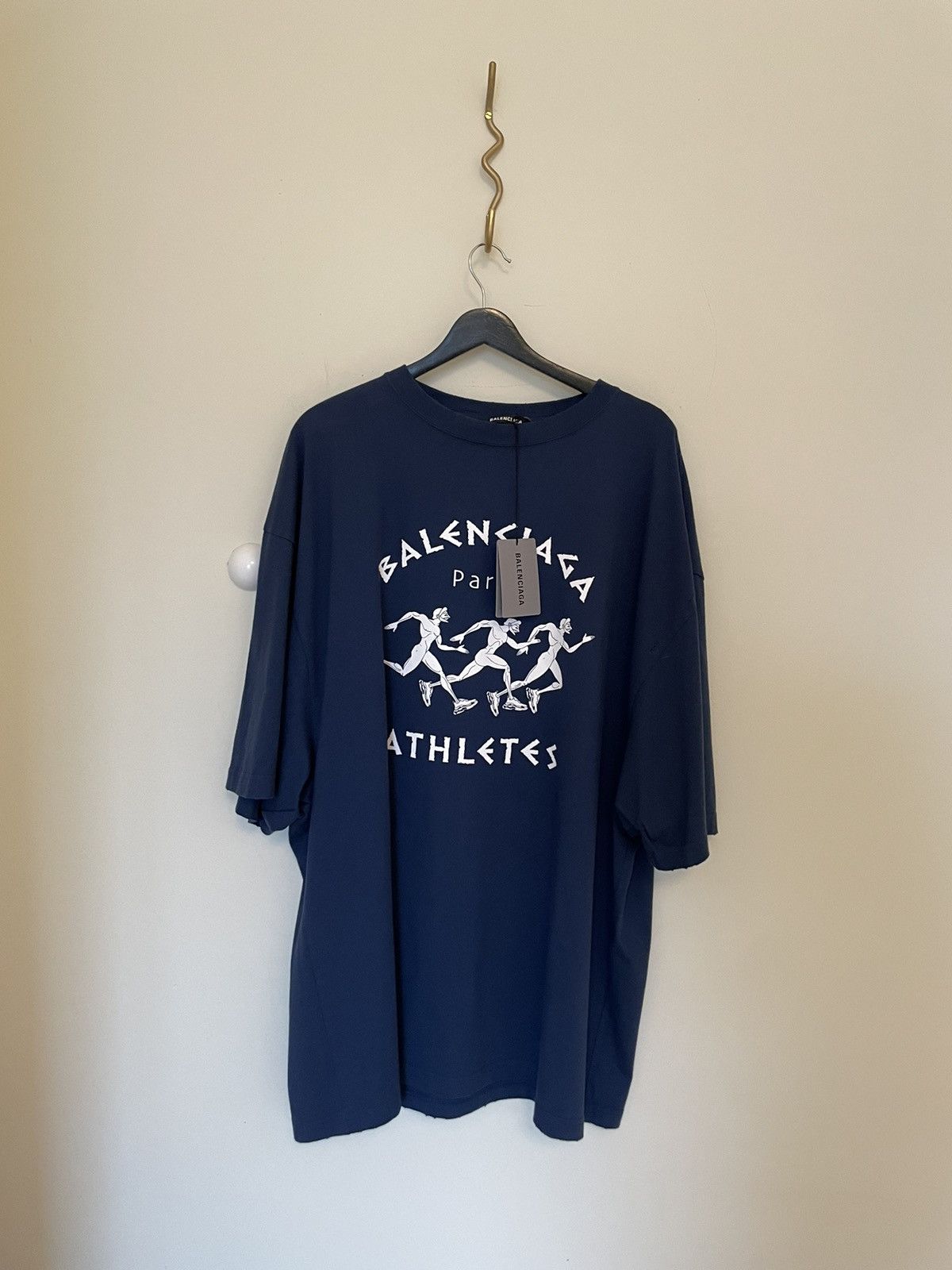 image of Balenciaga Athletes Marathon T in Blue, Men's (Size XL)