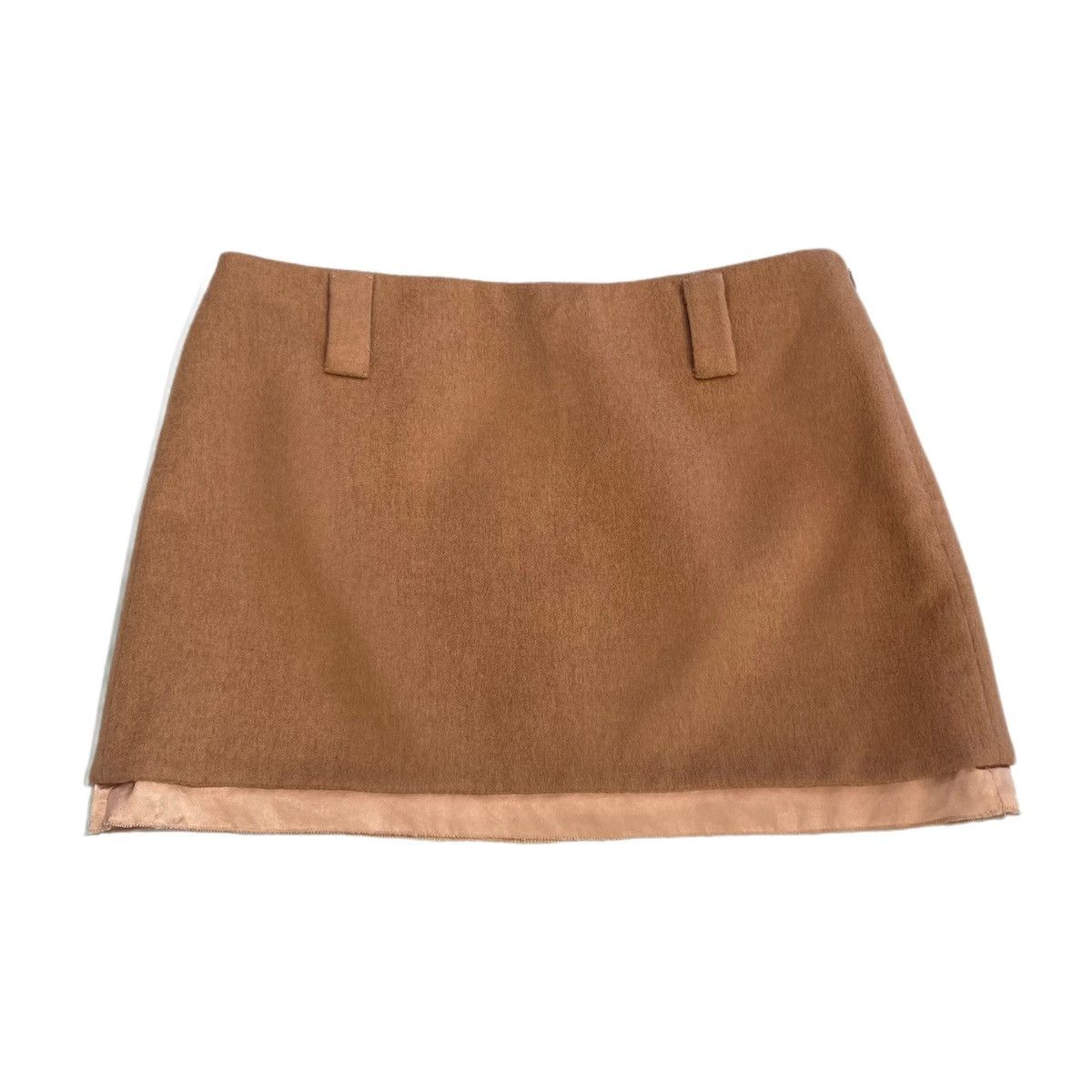 Miu Miu MIU MIU Logo Embroidered Low-rise Mini Skirt K26WX Size 25" / US 0 / IT 36 - 2 Thumbnail
