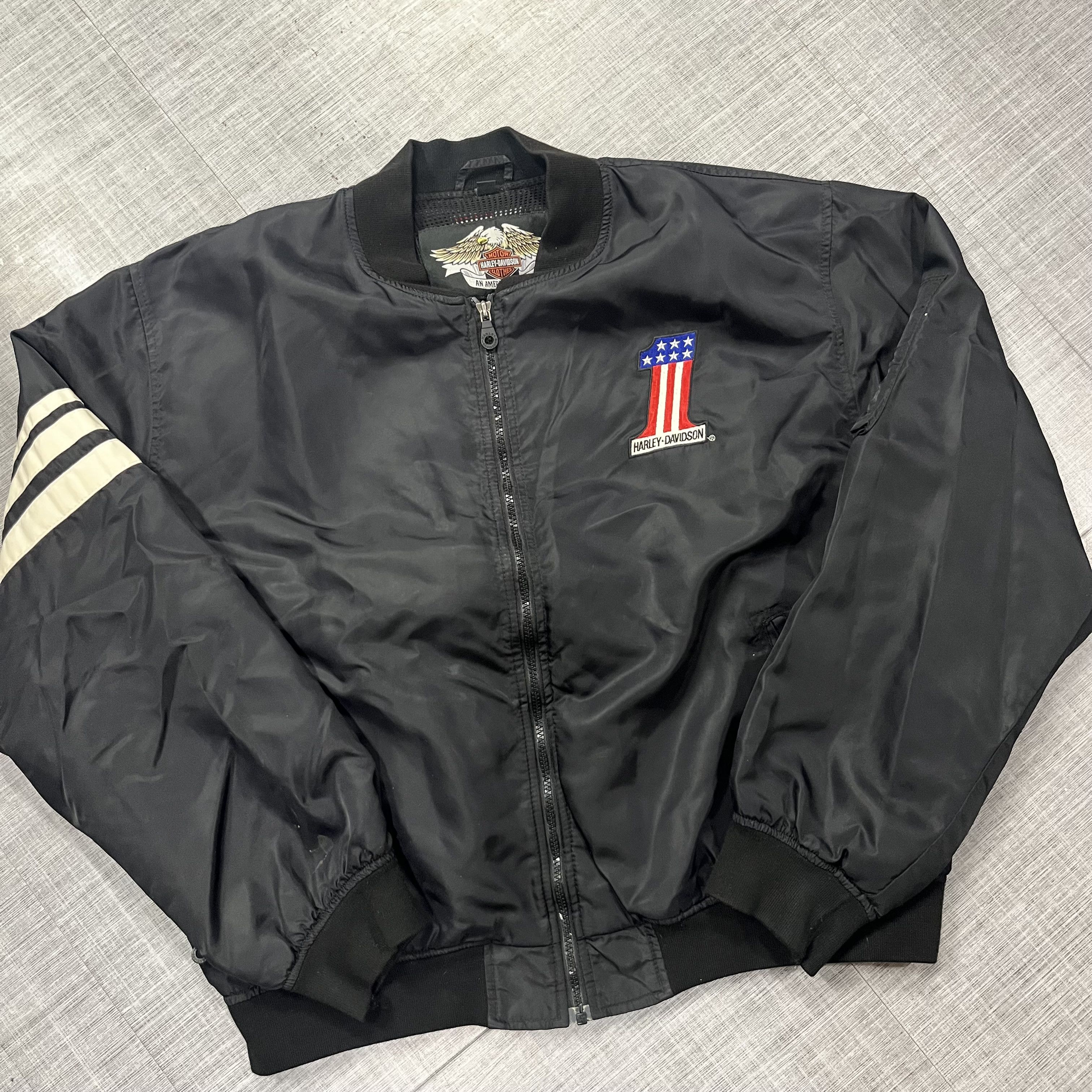 Harley Davidson × Vintage Crazy Vintage 90s Harley Davidson Lightweight Jacket Size US L / EU 52-54 / 3 - 1 Thumbnail