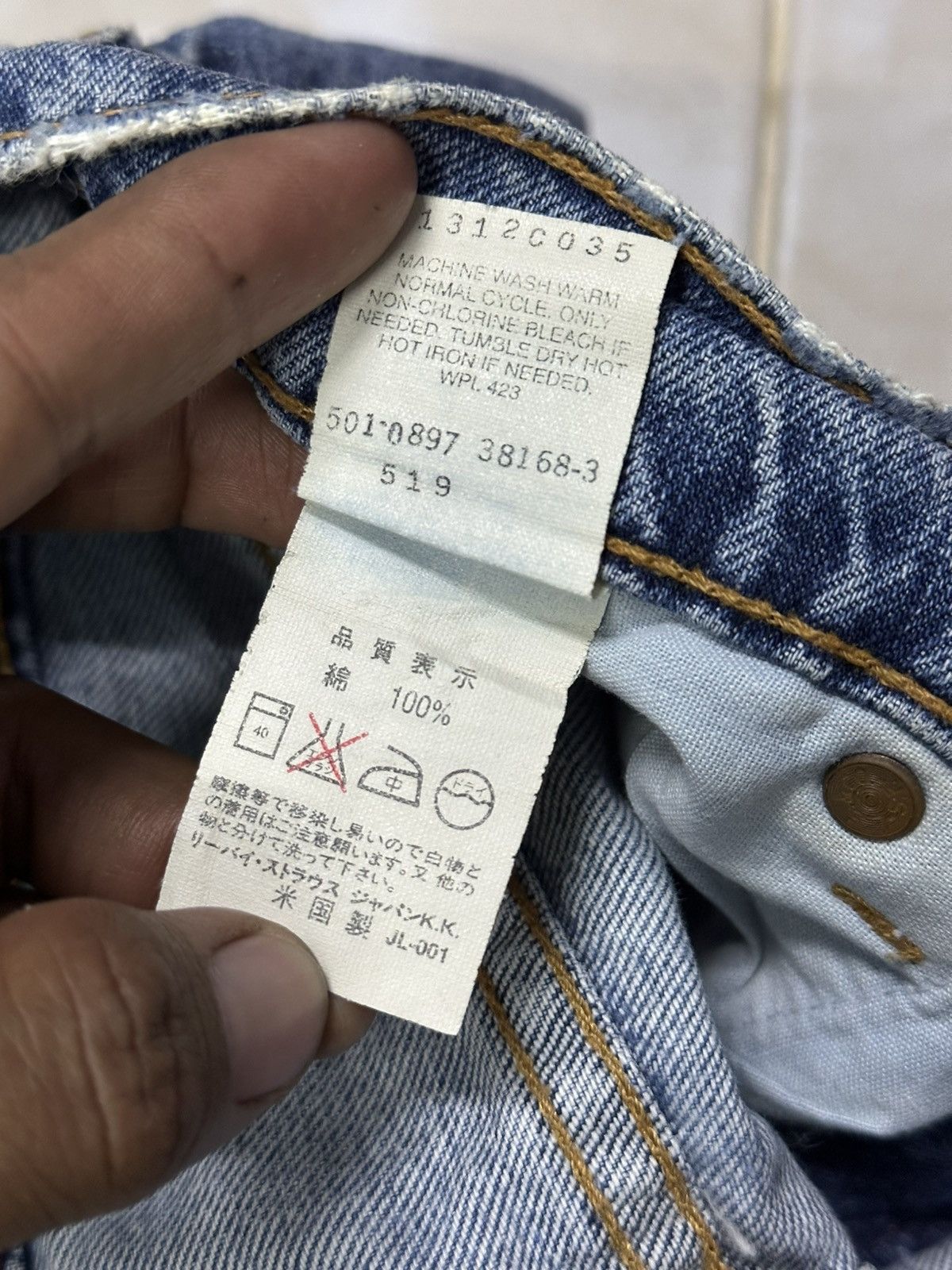 Levi's Vintage Distress Levis 519 Light Washed .. Size US 29 - 12 Thumbnail