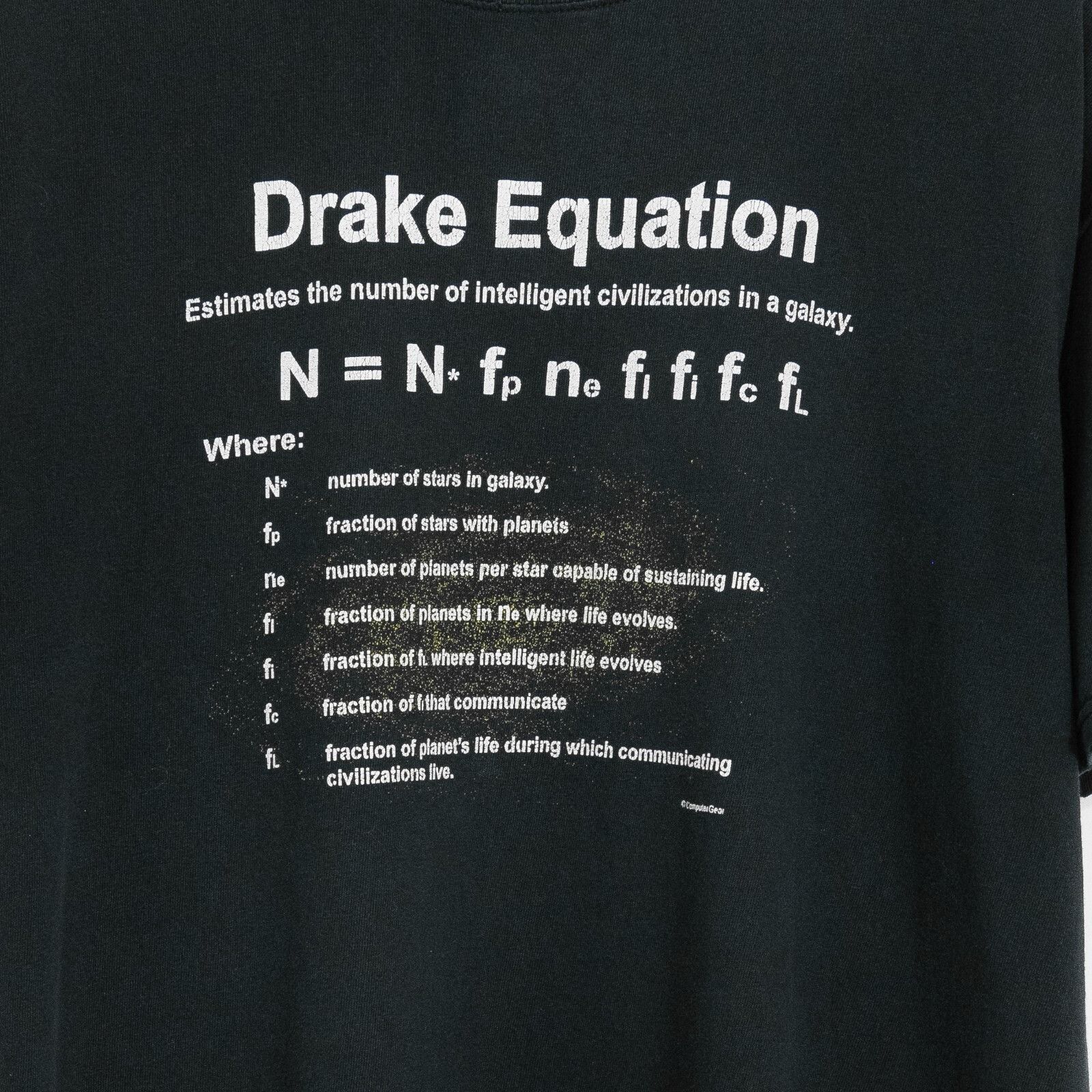 Vintage Vintage Drake Equation Science T Shirt Large - Distressed Size US L / EU 52-54 / 3 - 3 Thumbnail