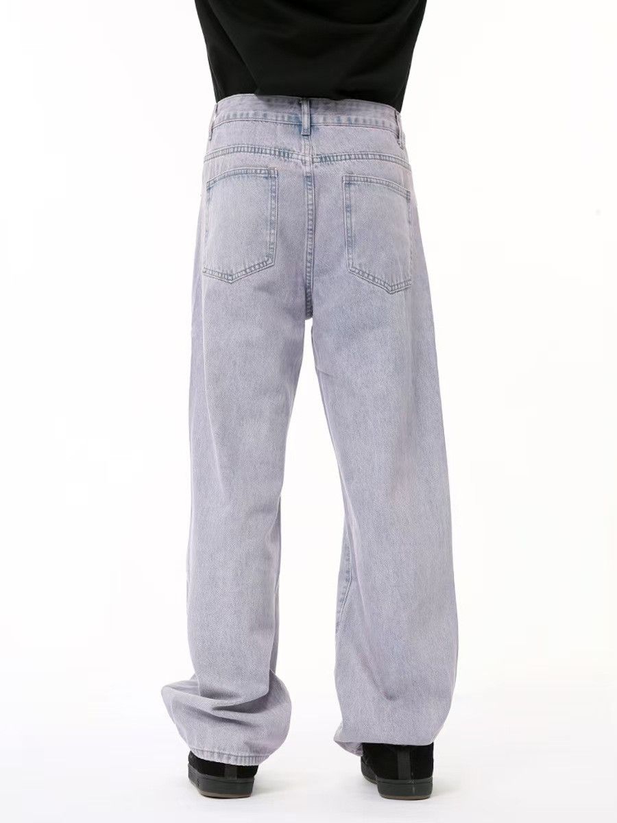 Japanese Brand × Jean High Street Light Purple Loose Straight Leg Jeans Size US 32 / EU 48 - 2 Thumbnail