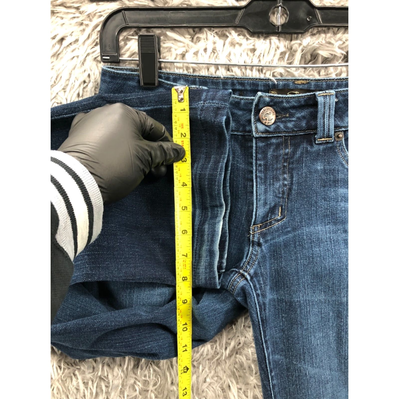 Denime Serfontaine Jeans Bootcut Size 25 Medium Wash Blue Denim Womens Size 42" / US 20 - 4 Thumbnail