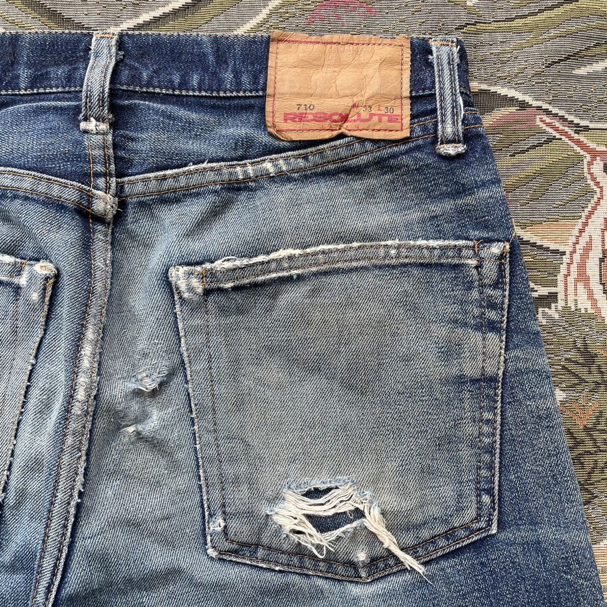 RESOLUTE Thrashed Resolute Selvedge Distressed Jeans Size US 32 / EU 48 - 8 Thumbnail