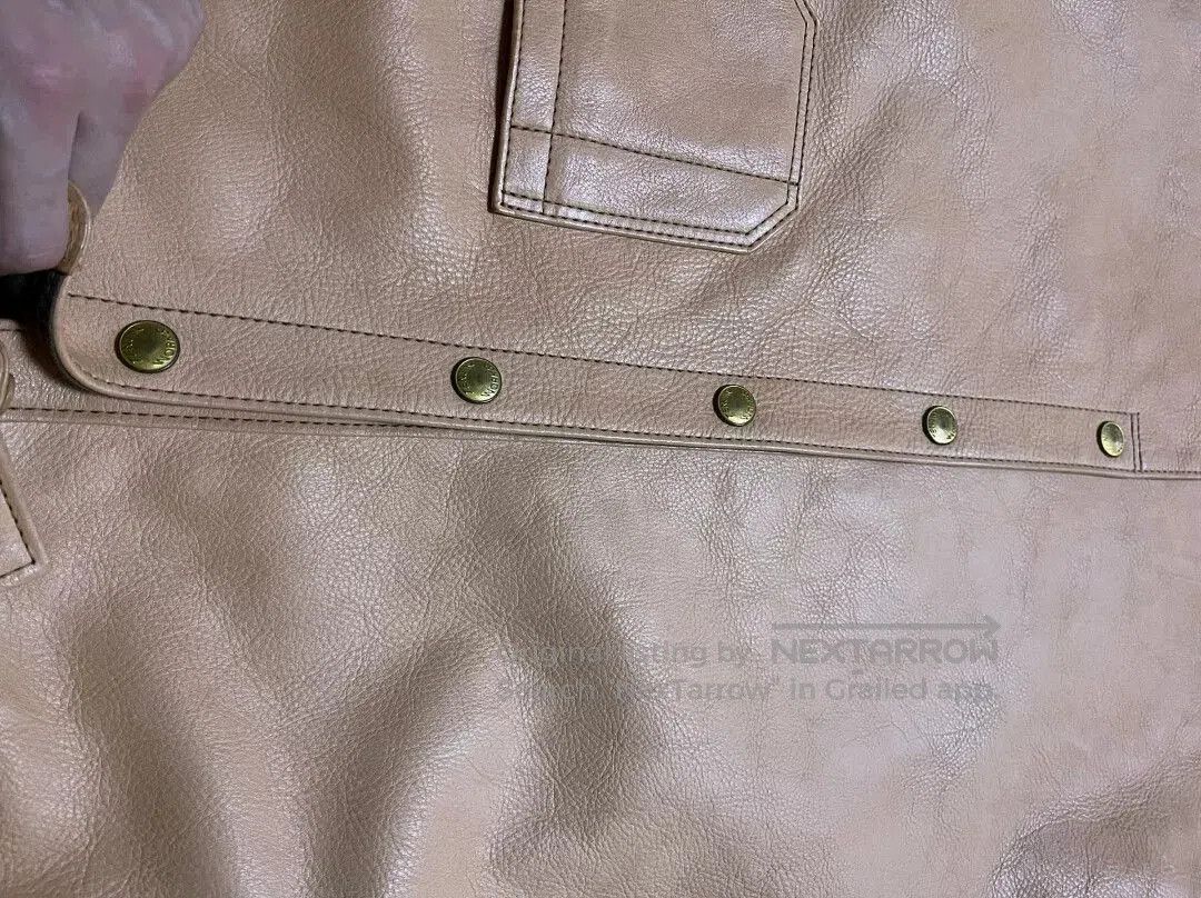 Tetsunori Tawaraya tan leather shirt jacket with pockets. Size US M / EU 48-50 / 2 - 7 Thumbnail