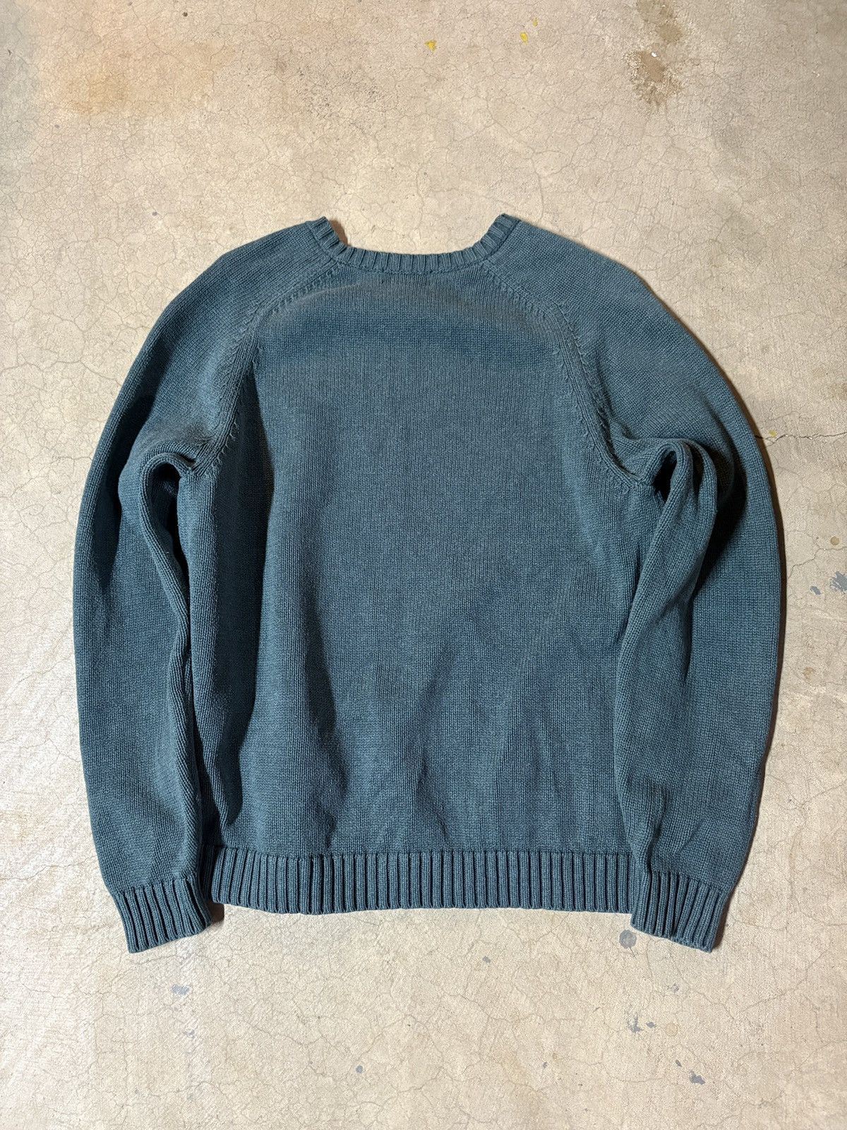 Lands' End VTG 90s Lands End Chunky Fisherman Knit Sweater V-neck Japan Size L / US 10 / IT 46 - 3 Thumbnail
